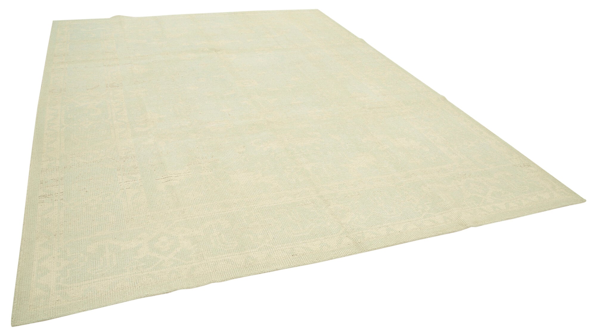 9 x 12 Beige Oushak Rug - 5251