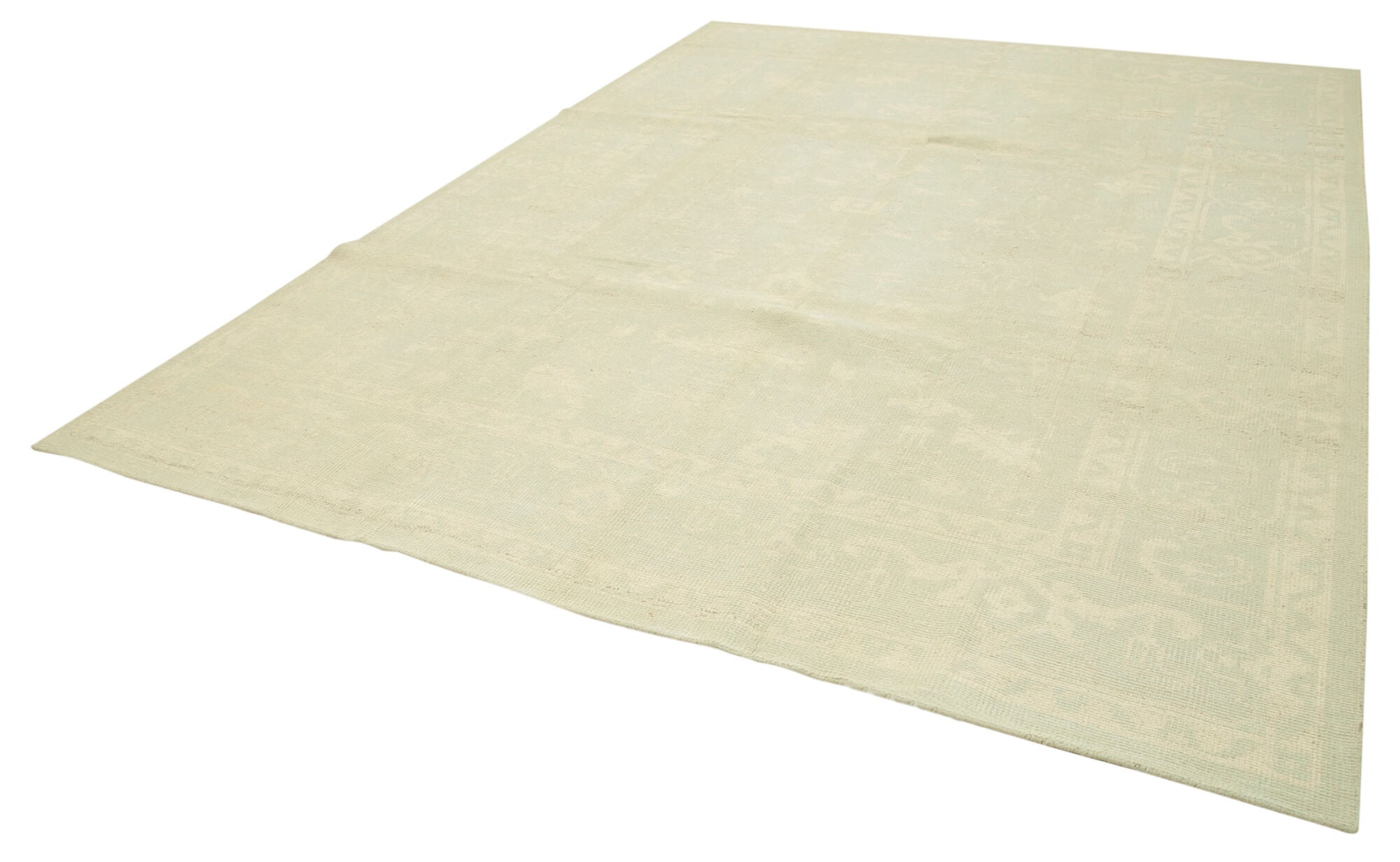 9 x 12 Beige Oushak Rug - 5251