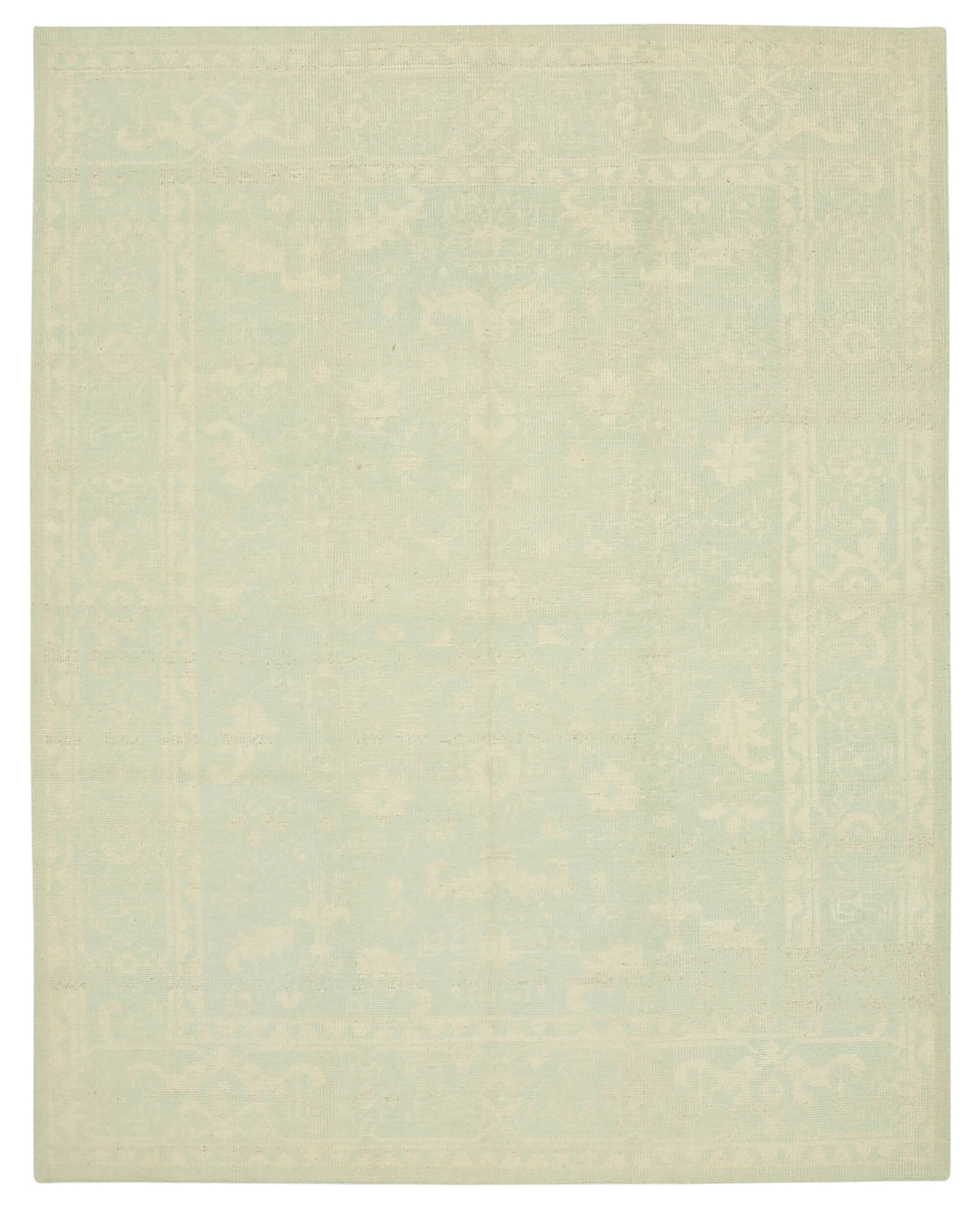 8 x 10 Beige Oushak Rug - 5256