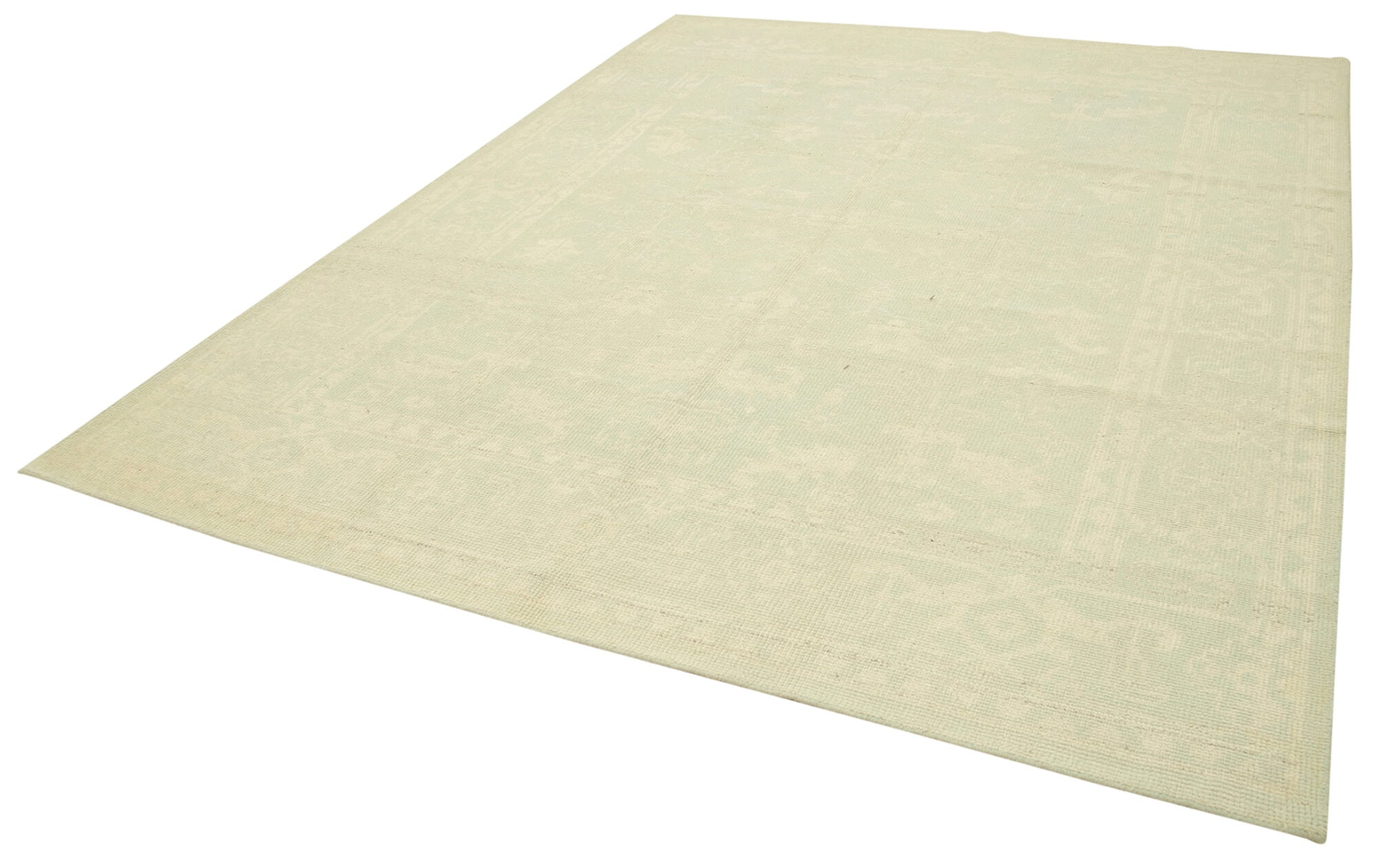 8 x 10 Beige Oushak Rug - 5256