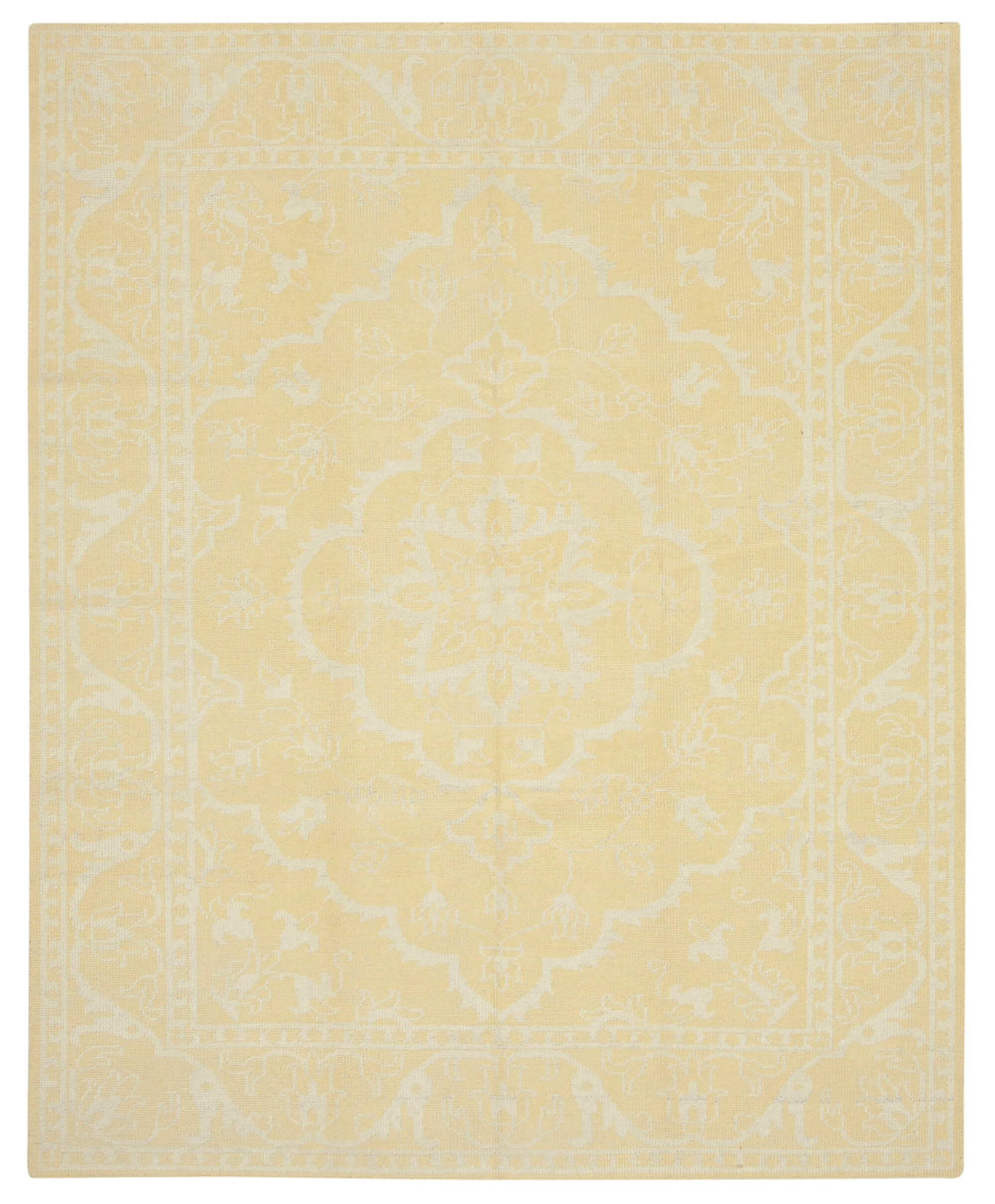 8 x 10 Yellow Oushak Rug - 5257