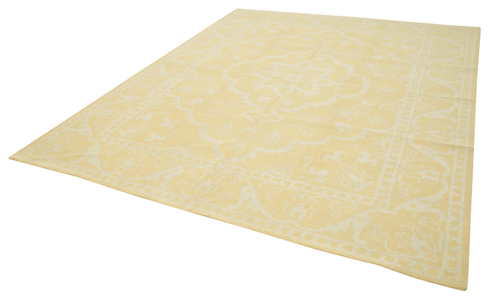 8 x 10 Yellow Oushak Rug - 5257