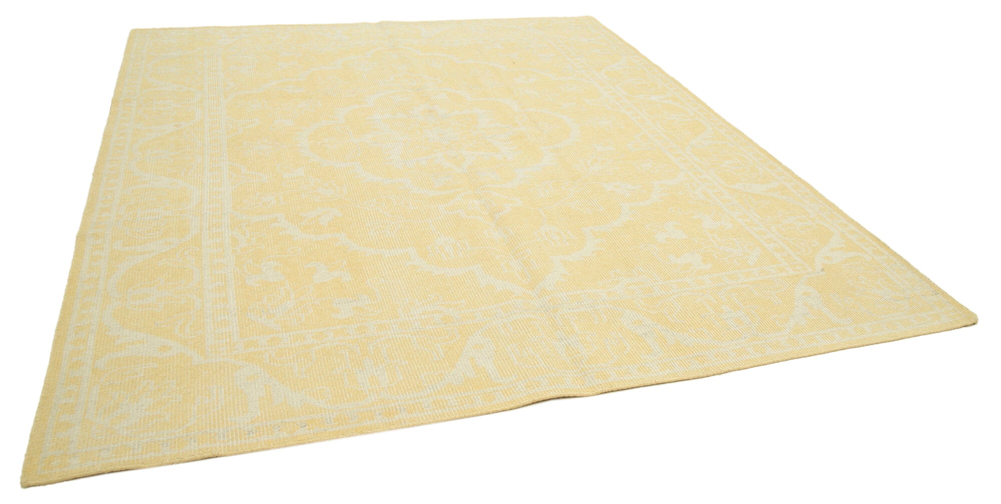 8 x 10 Yellow Oushak Rug - 5258