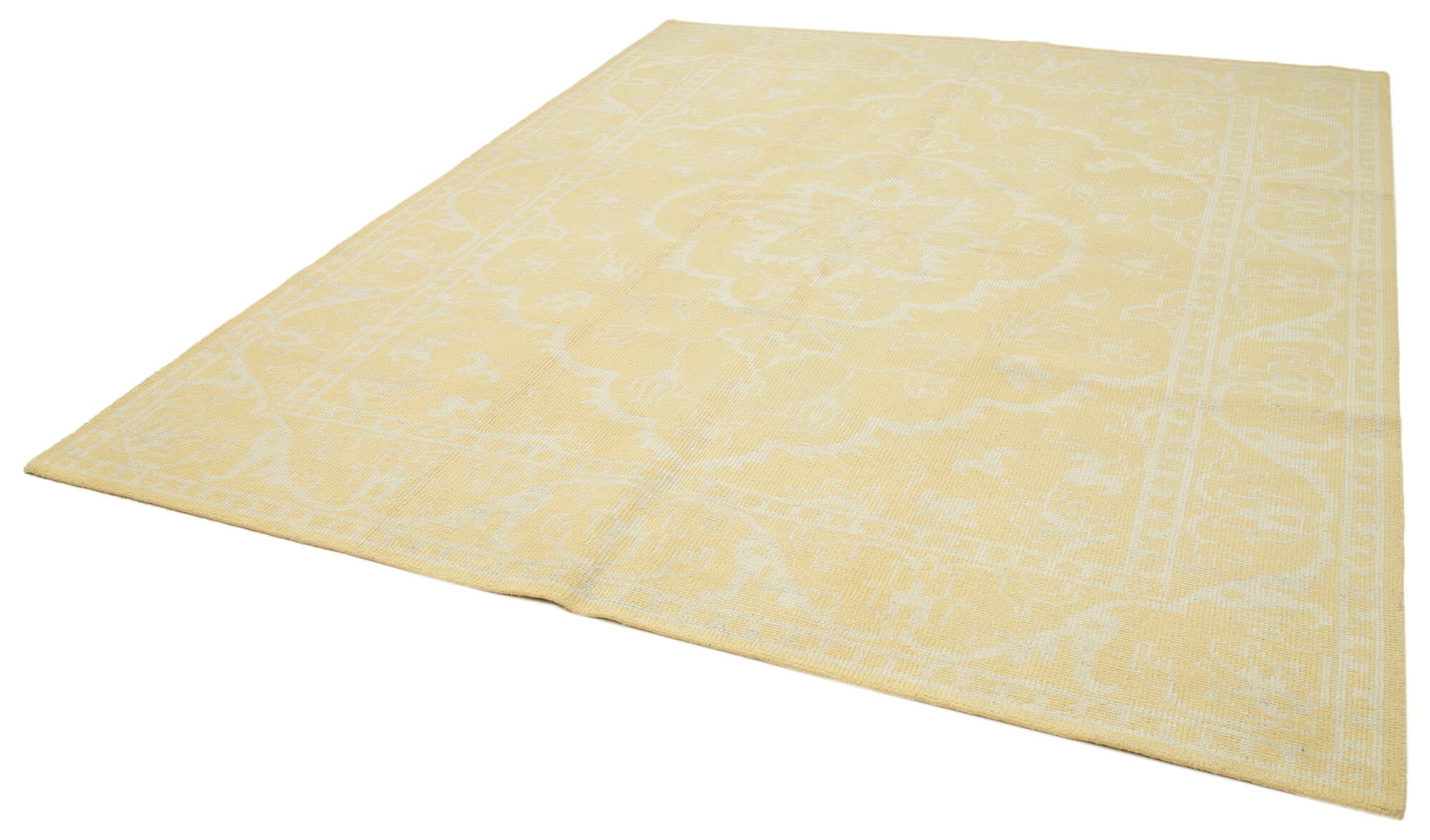 8 x 10 Yellow Oushak Rug - 5258