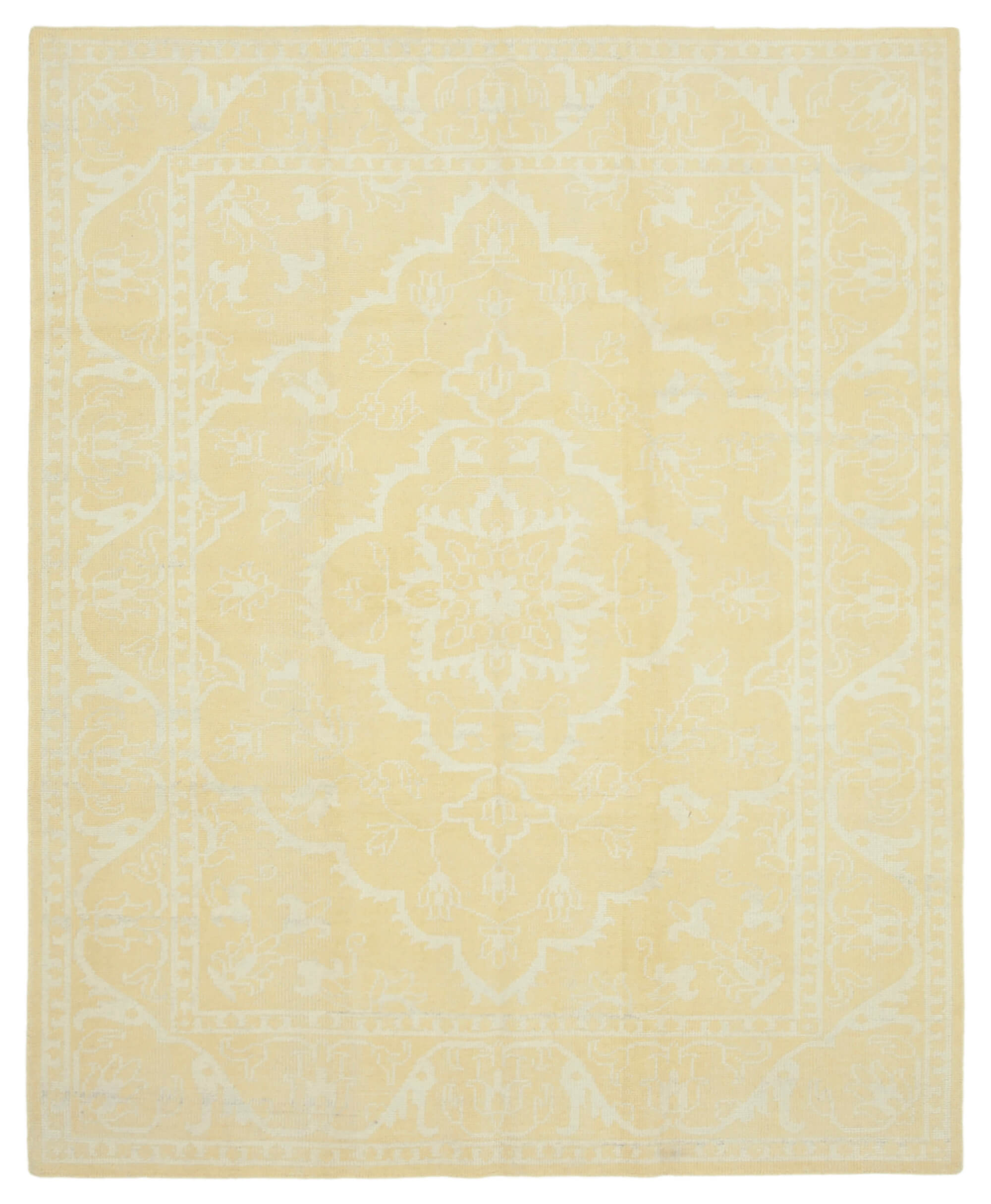 8 x 10 Yellow Oushak Rug - 5259