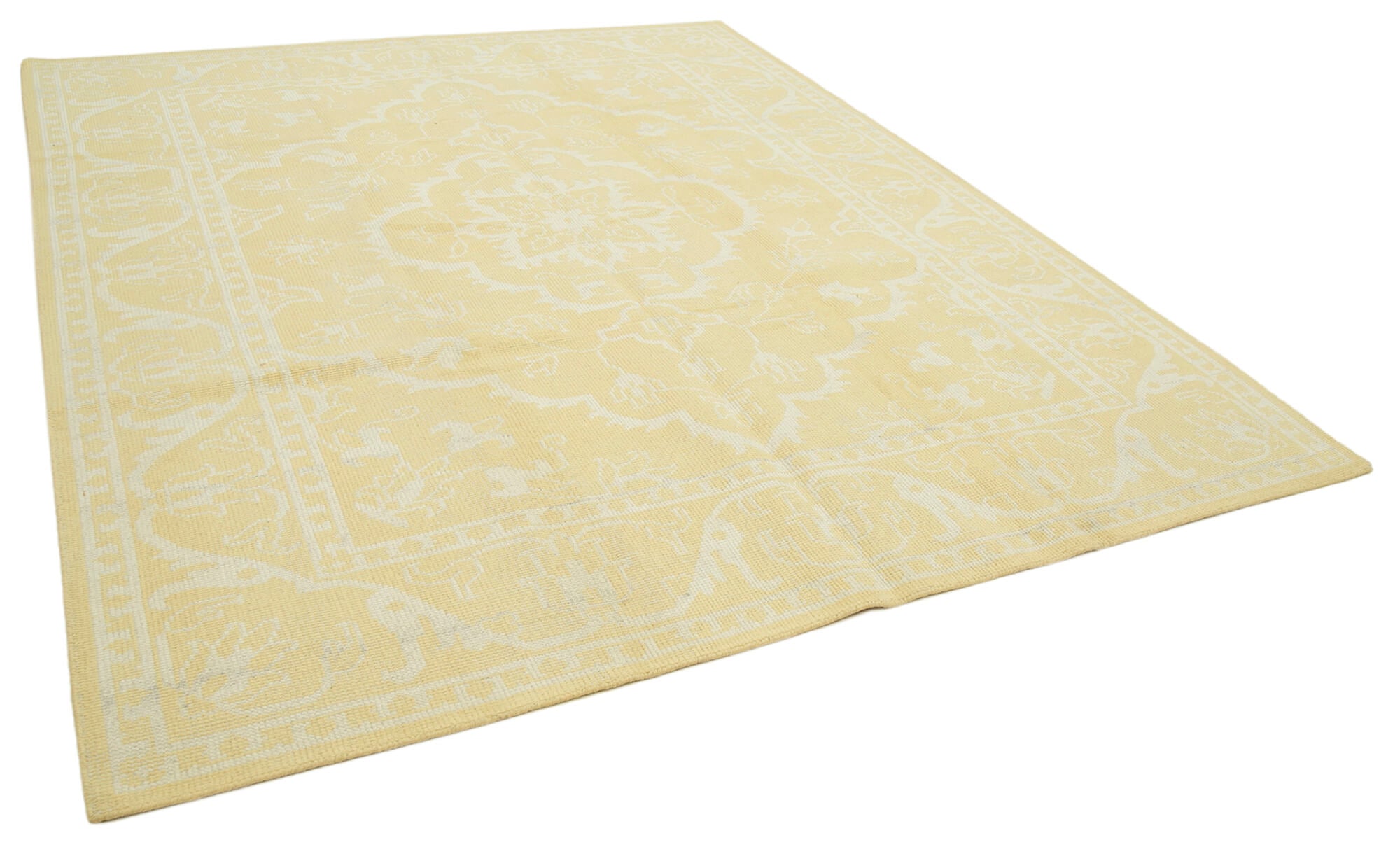 8 x 10 Yellow Oushak Rug - 5259