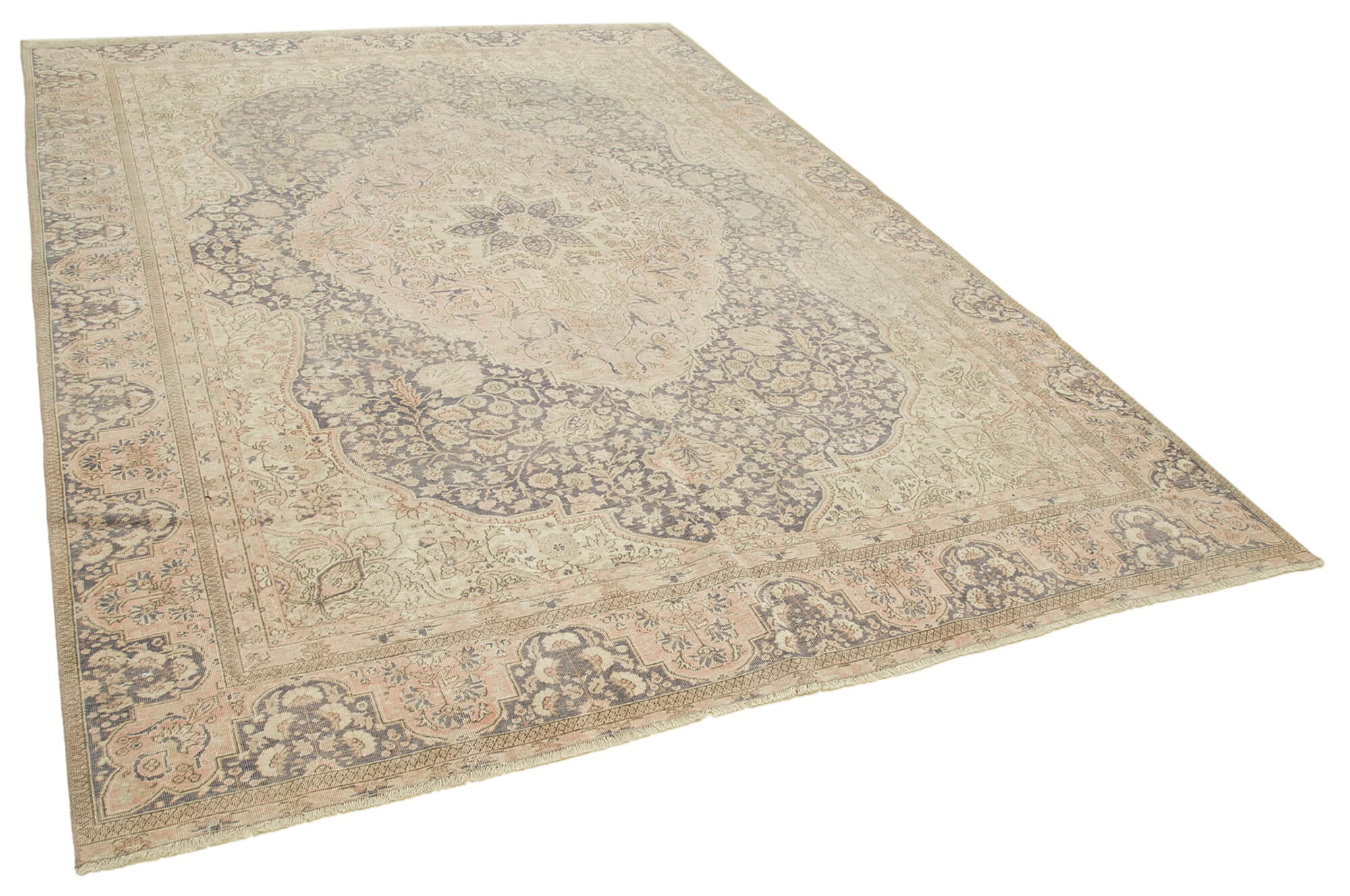 7 x 10 Beige Vintage Rug - 5291