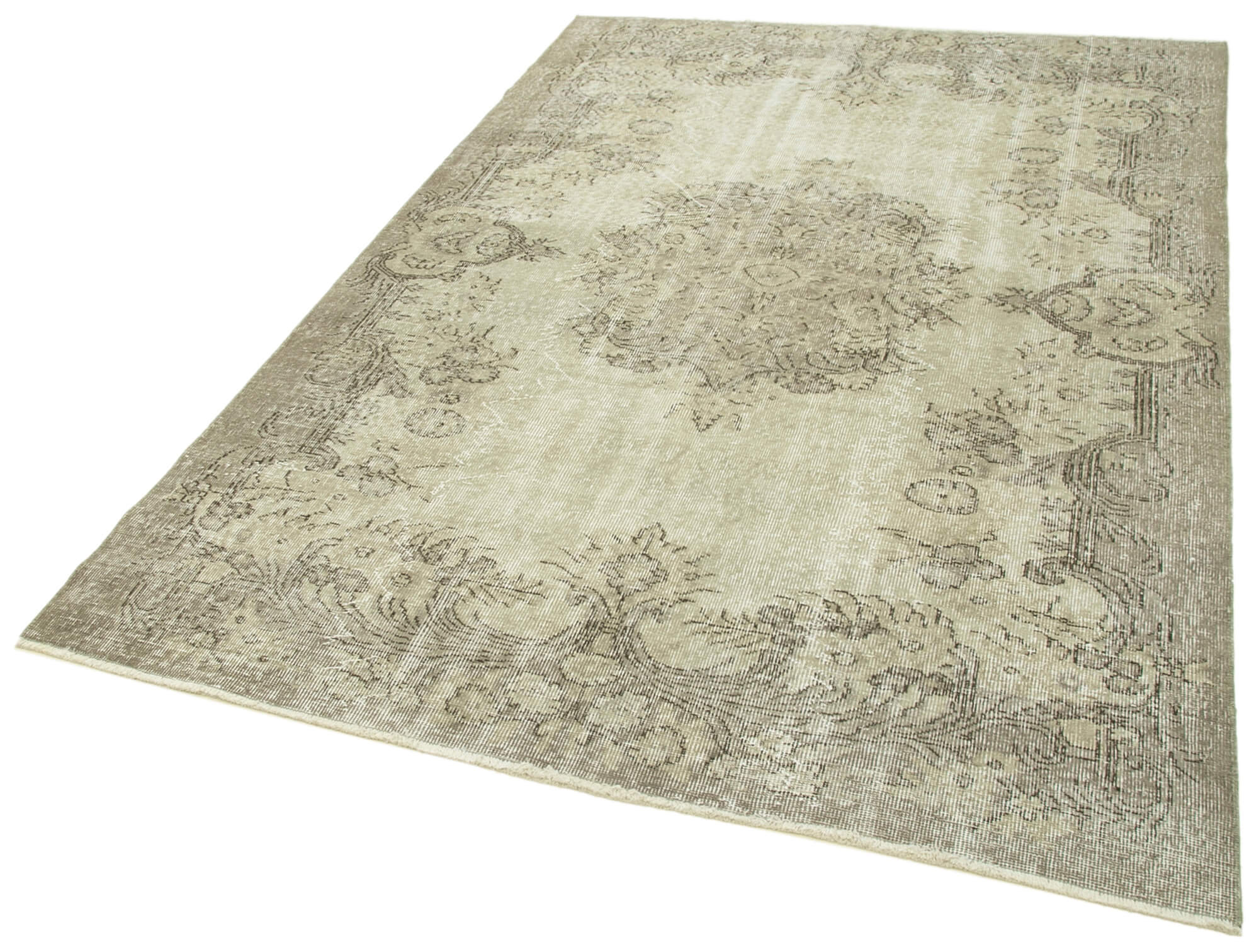 5 x 8 Beige Overdyed Rug - 5525