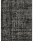 7 x 9 Black Overdyed Rug - 5526