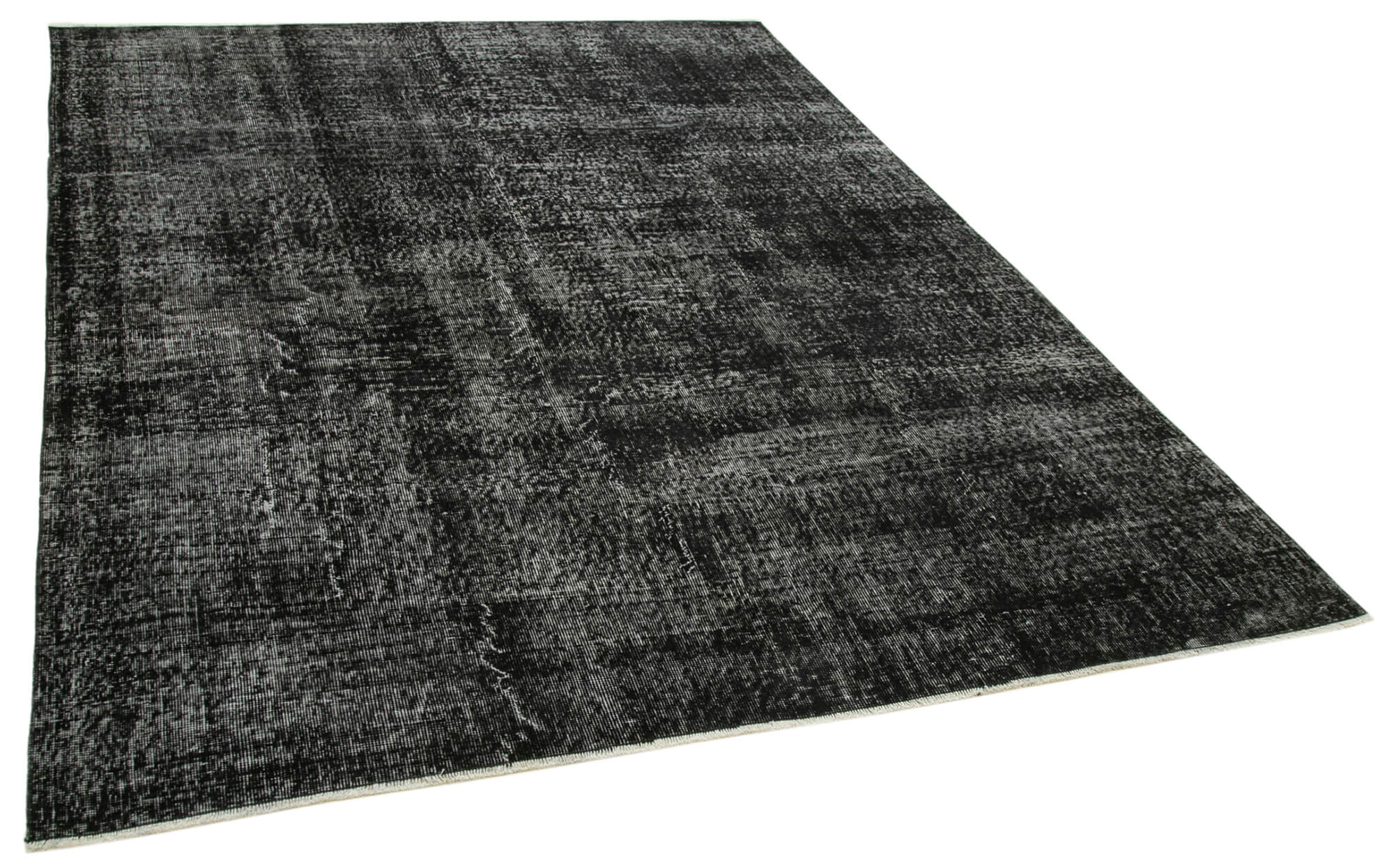 7 x 9 Black Overdyed Rug - 5526