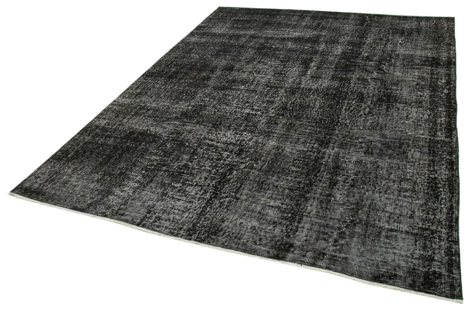 7 x 9 Black Overdyed Rug - 5526