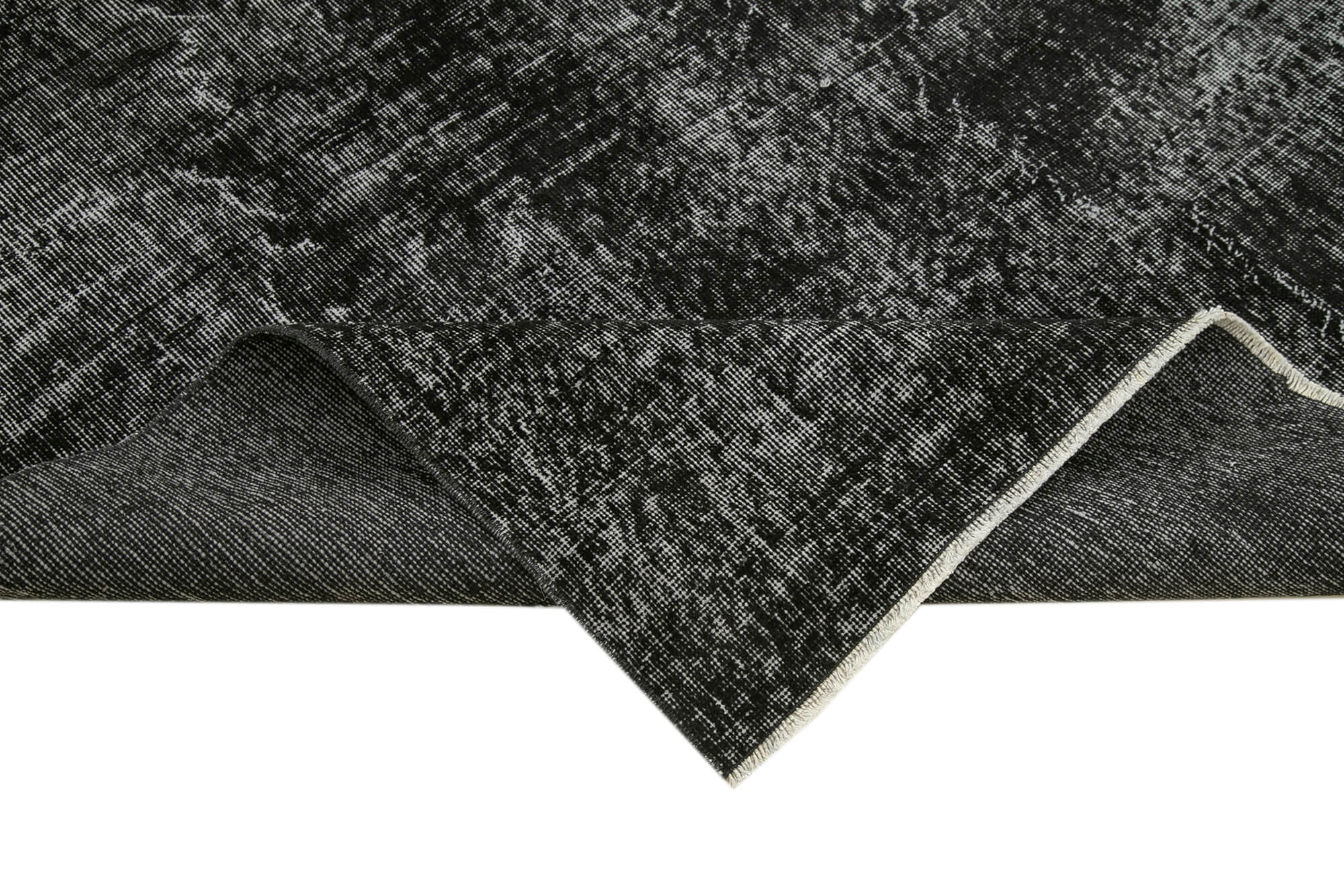 7 x 9 Black Overdyed Rug - 5526