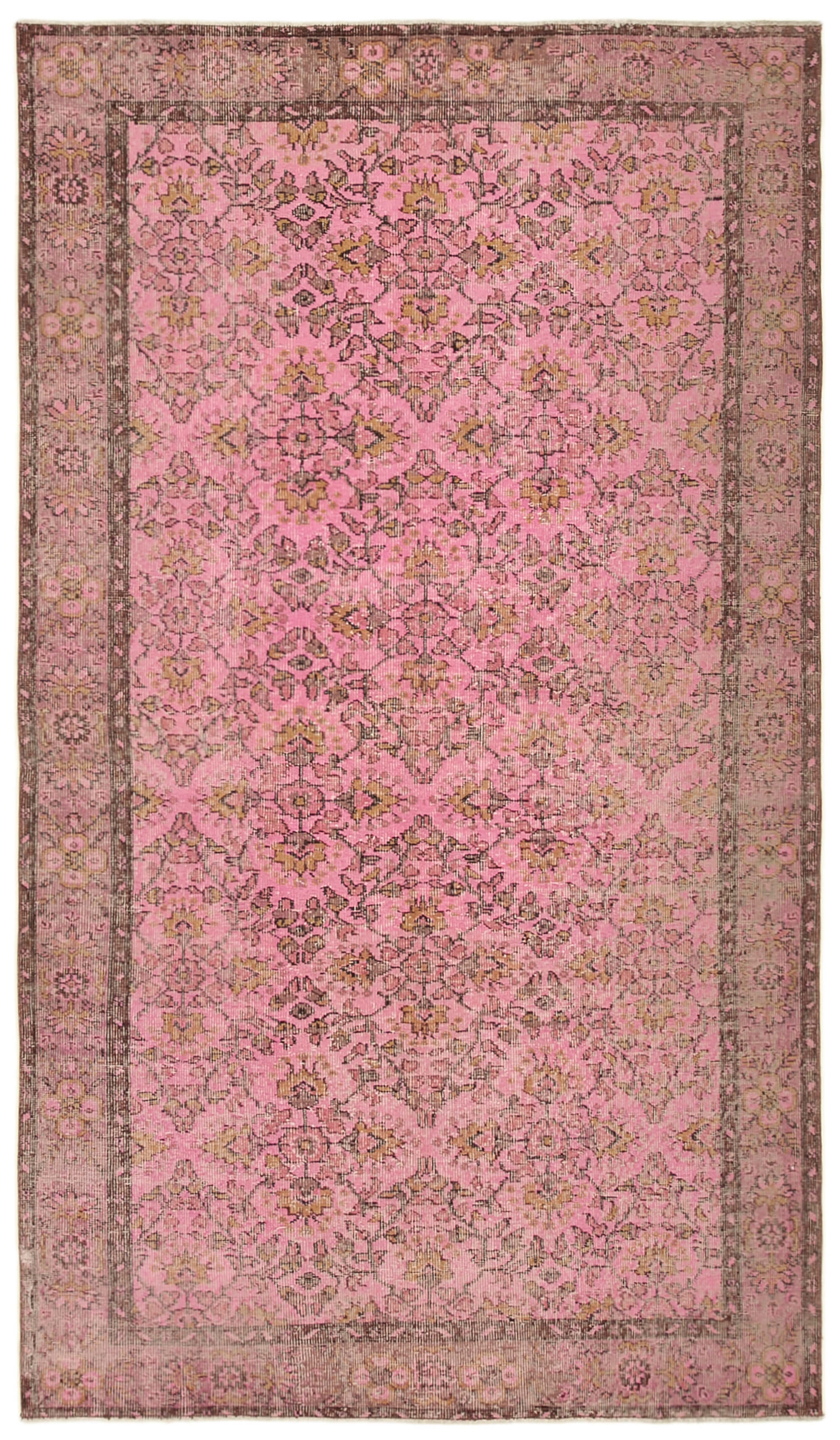 5 x 8 Pink Overdyed Rug - 5527