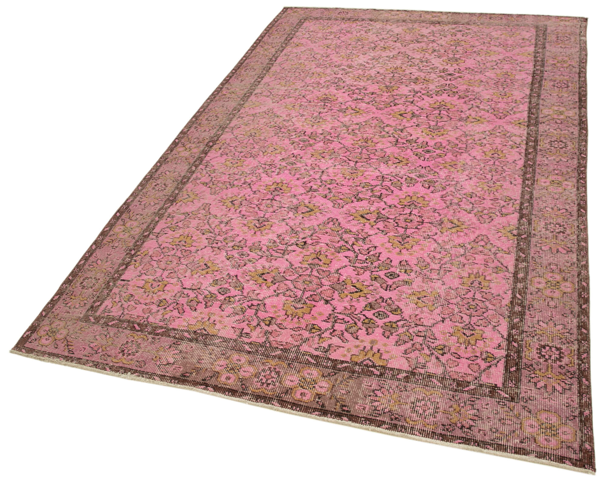 5 x 8 Pink Overdyed Rug - 5527