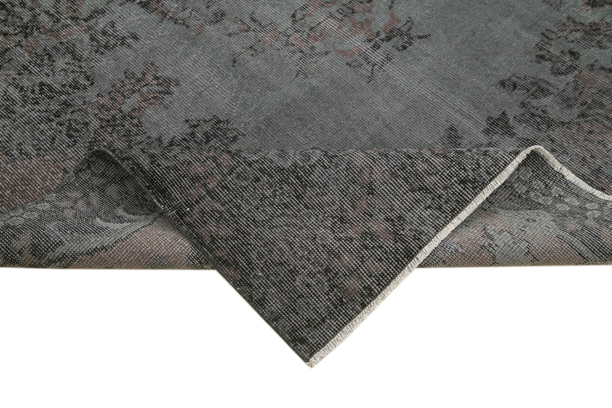 6 x 10 Black Overdyed Rug - 5530