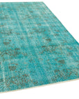 5 x 8 Turquoise Overdyed Rug - 5545