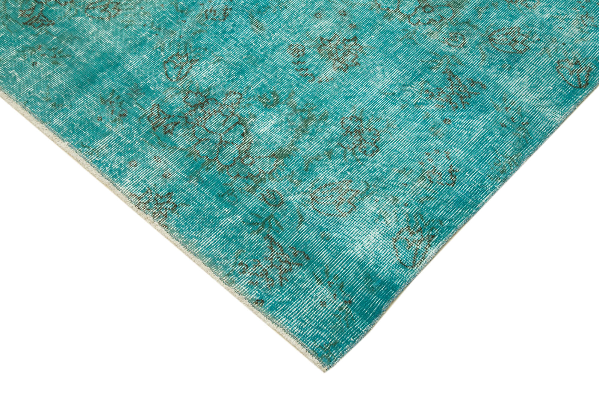 5 x 8 Turquoise Overdyed Rug - 5545