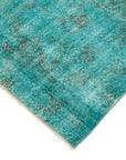 5 x 8 Turquoise Overdyed Rug - 5545