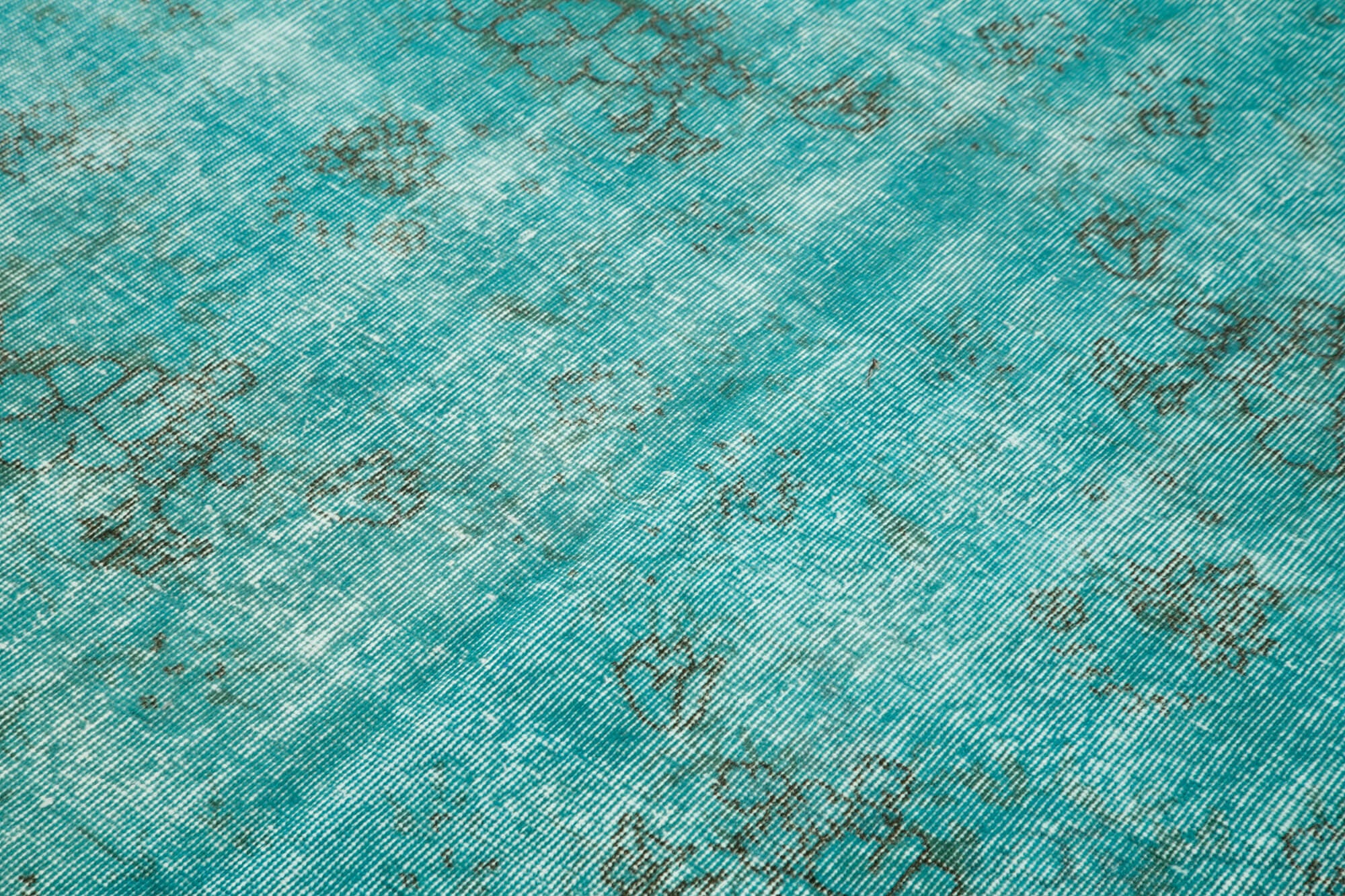 5 x 8 Turquoise Overdyed Rug - 5545