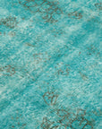 5 x 8 Turquoise Overdyed Rug - 5545