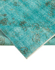 5 x 8 Turquoise Overdyed Rug - 5545