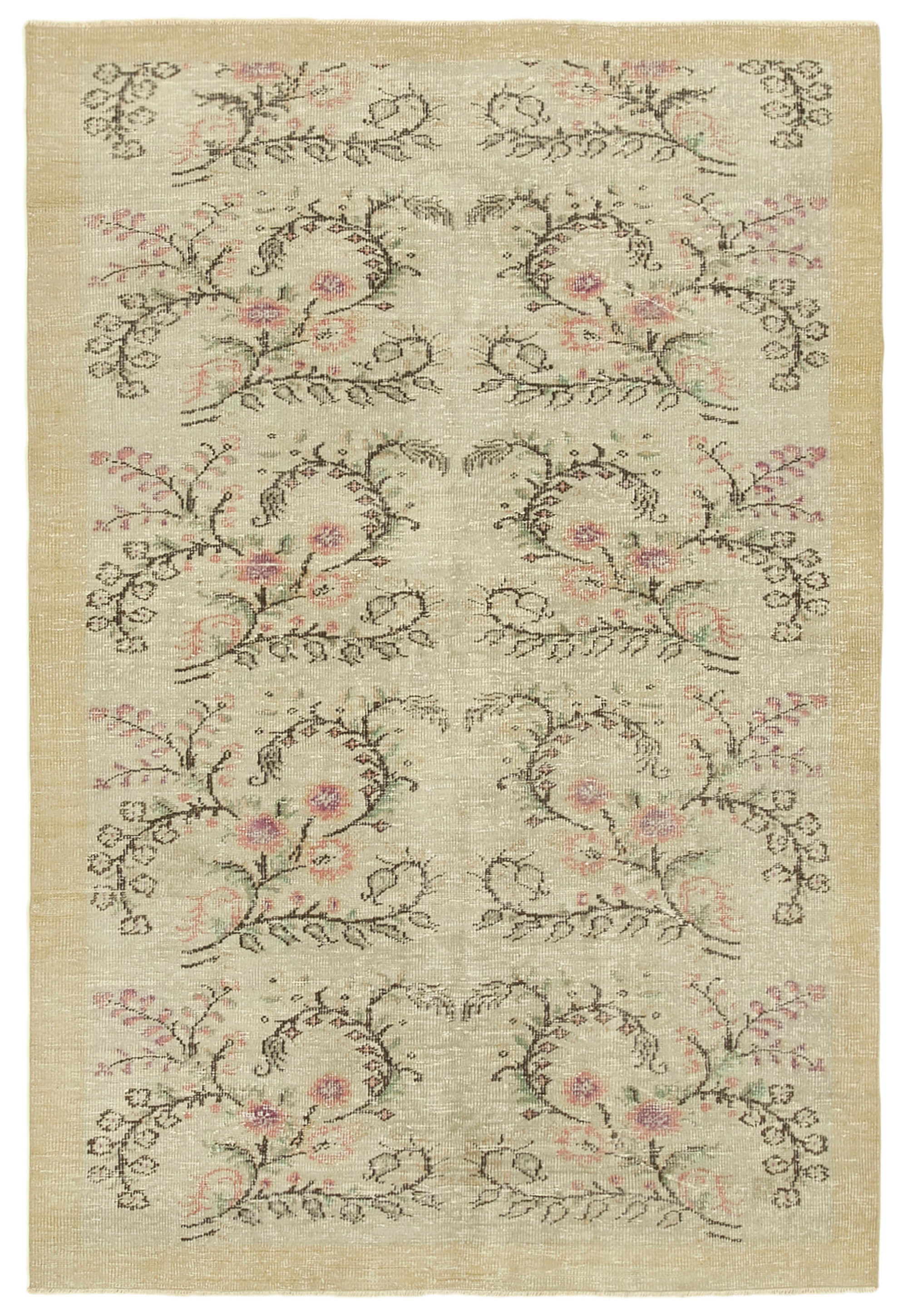 6 x 9 Beige Overdyed Rug - 5550