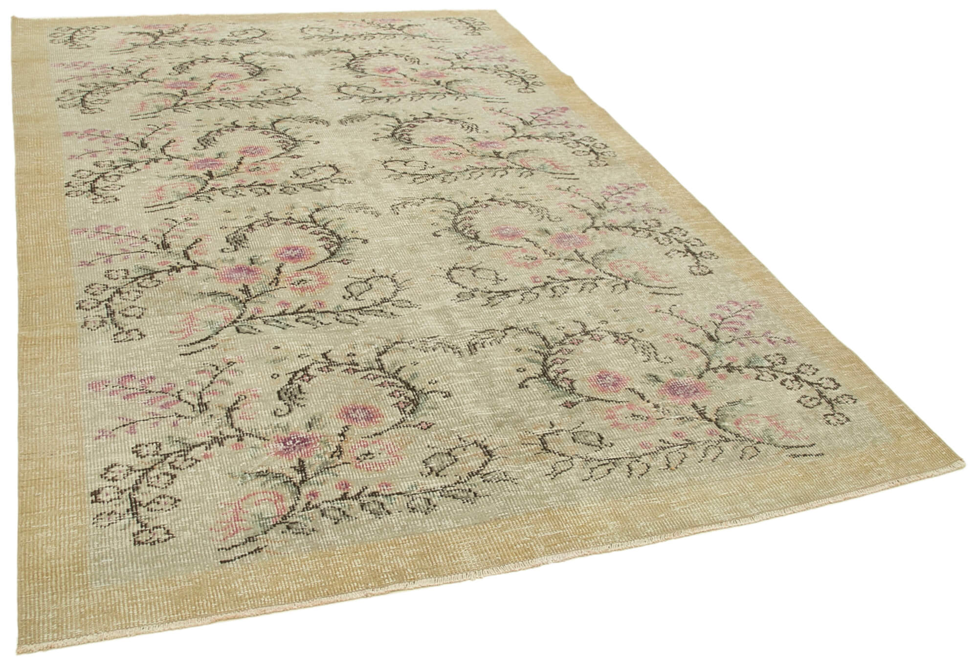 6 x 9 Beige Overdyed Rug - 5550