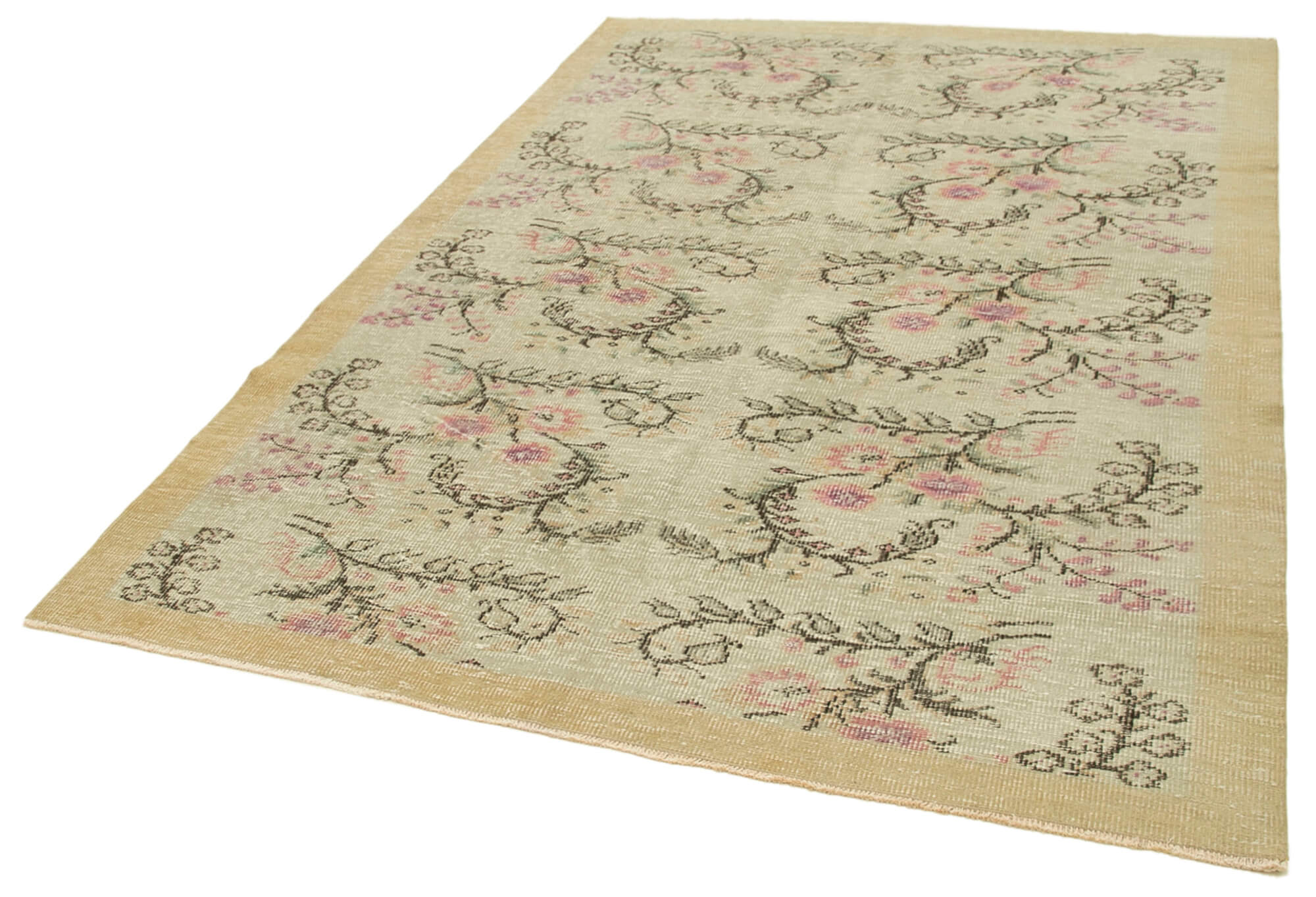 6 x 9 Beige Overdyed Rug - 5550