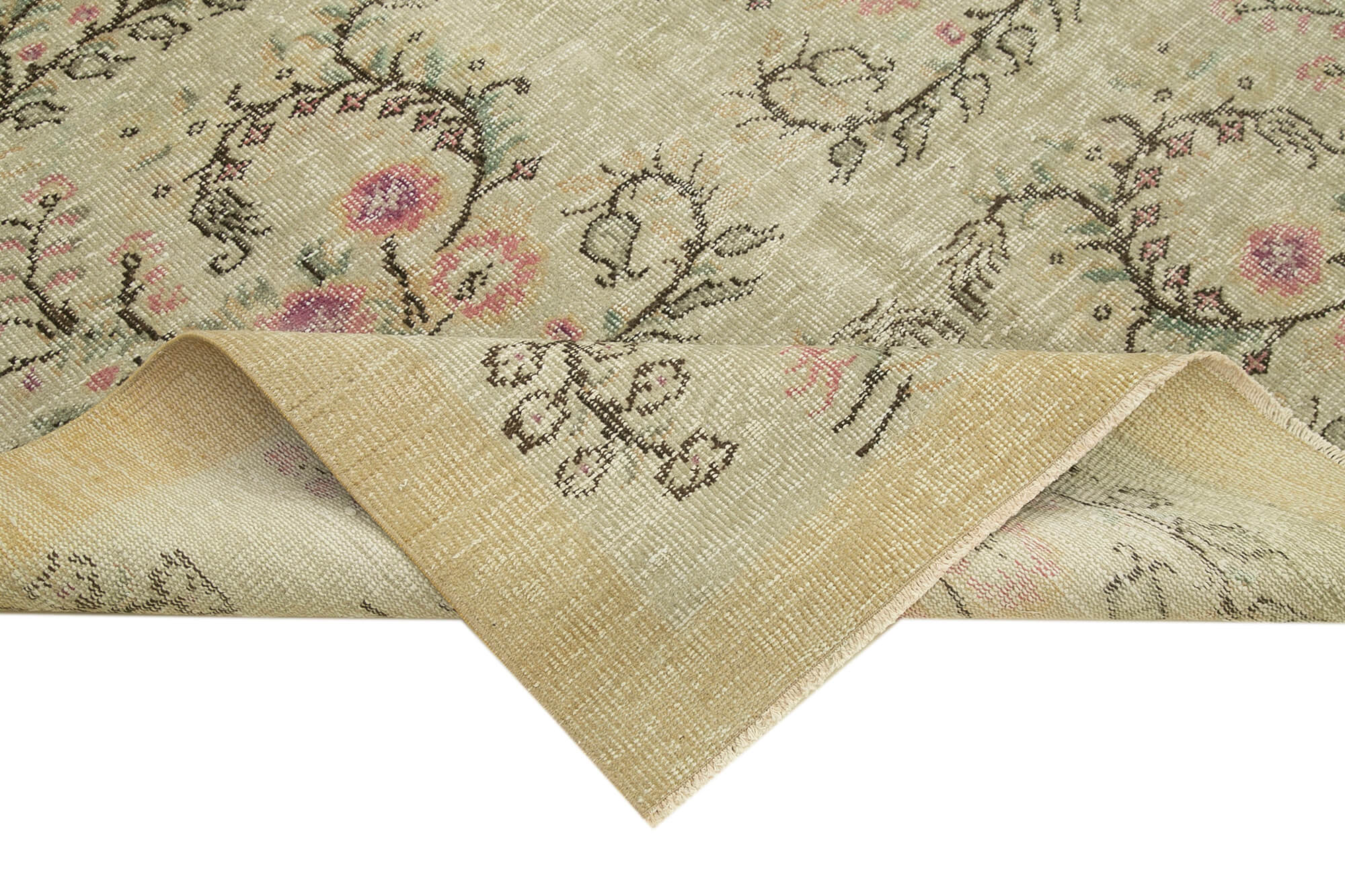 6 x 9 Beige Overdyed Rug - 5550