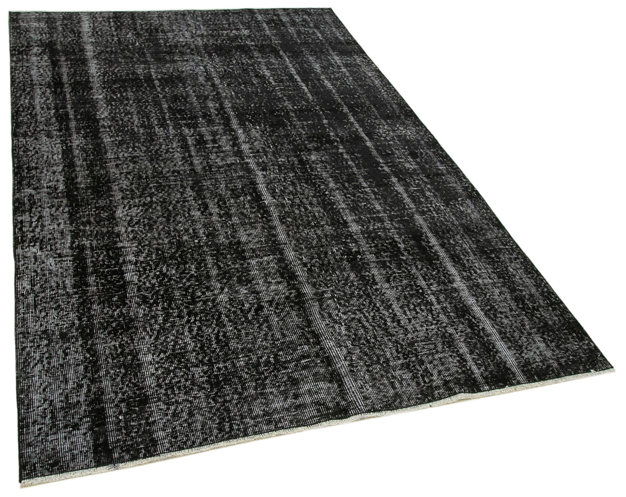 5 x 8 Black Overdyed Rug - 5560