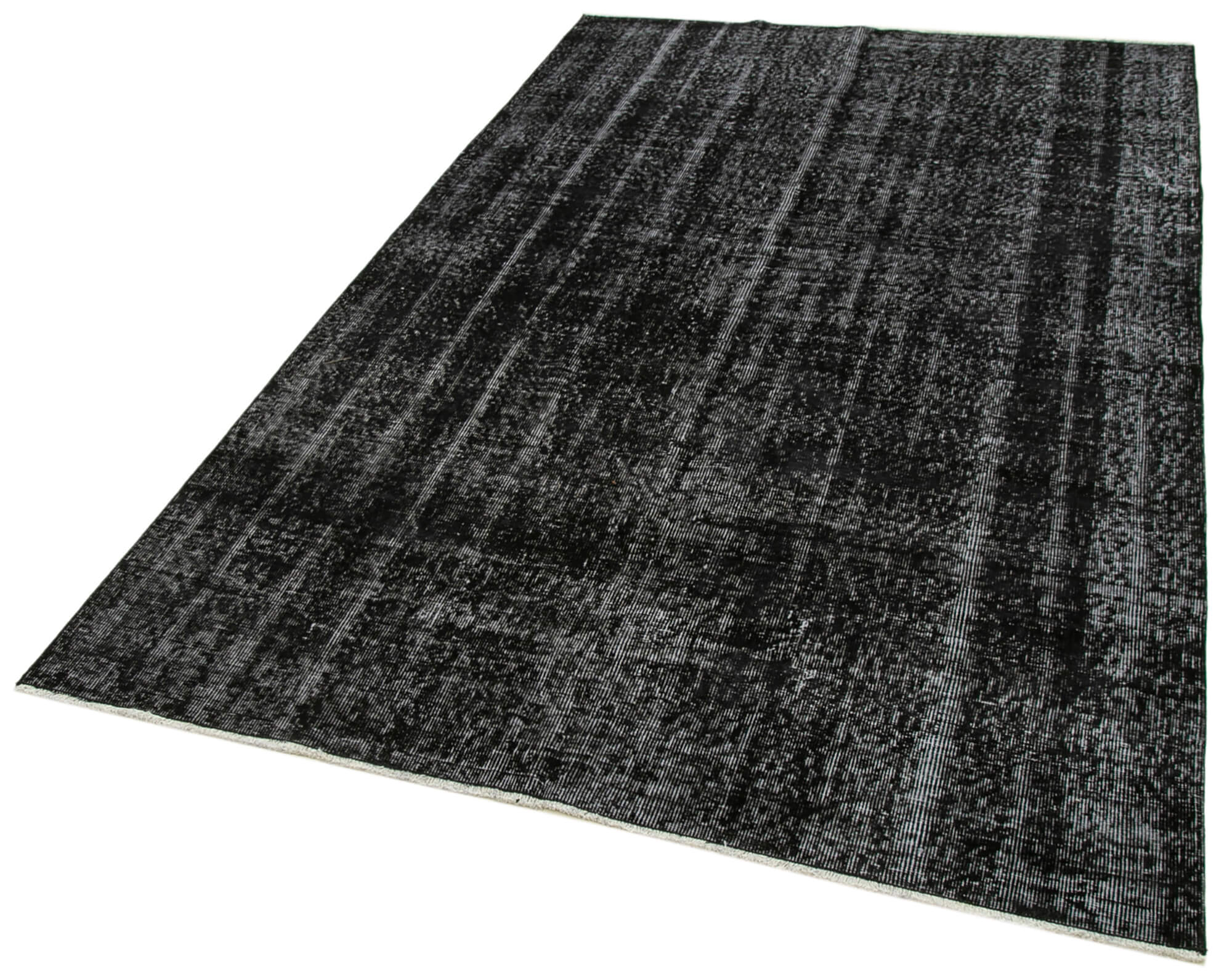 5 x 8 Black Overdyed Rug - 5560