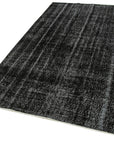 5 x 8 Black Overdyed Rug - 5560