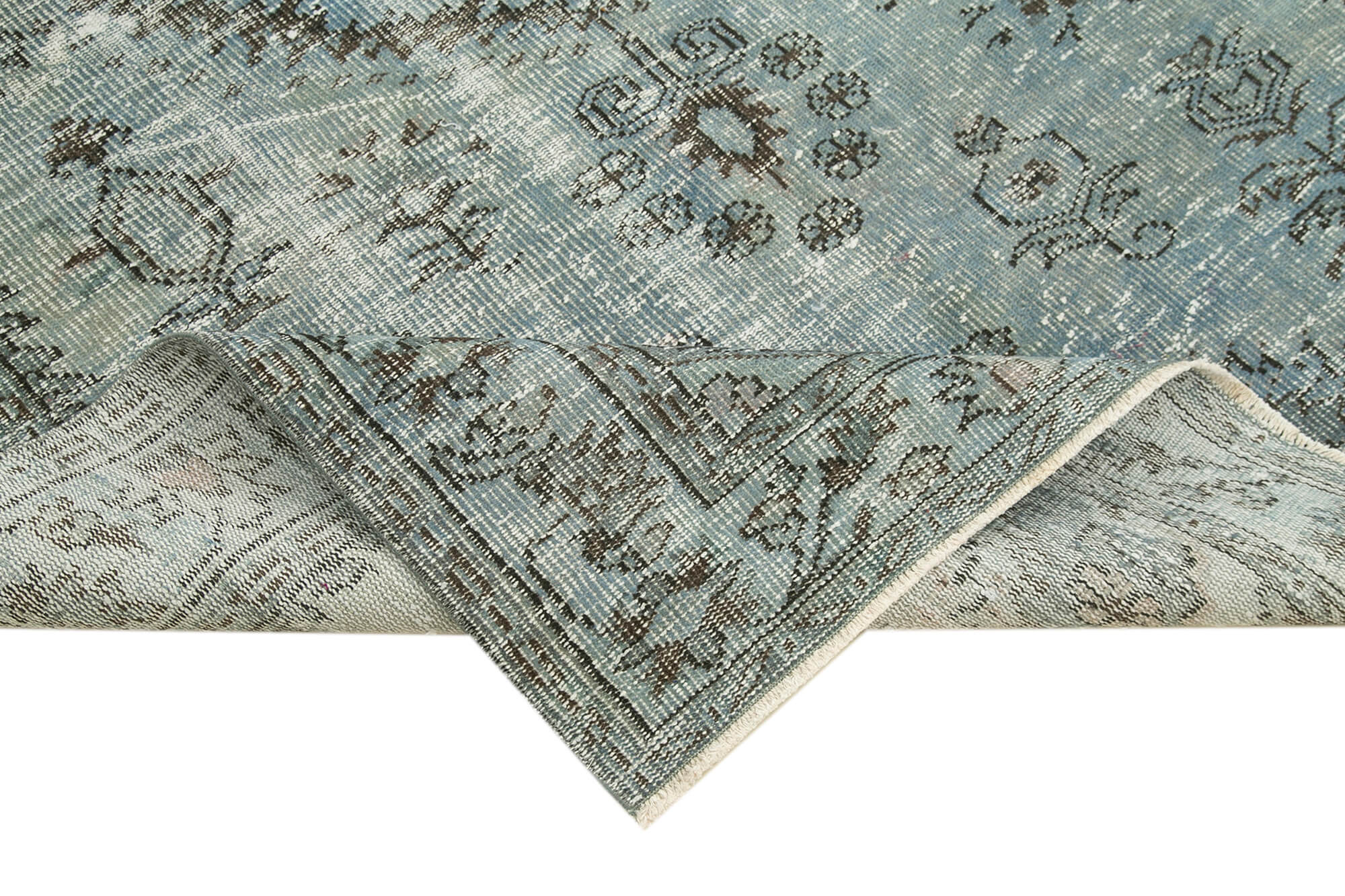 5 x 8 Blue Overdyed Rug - 5564