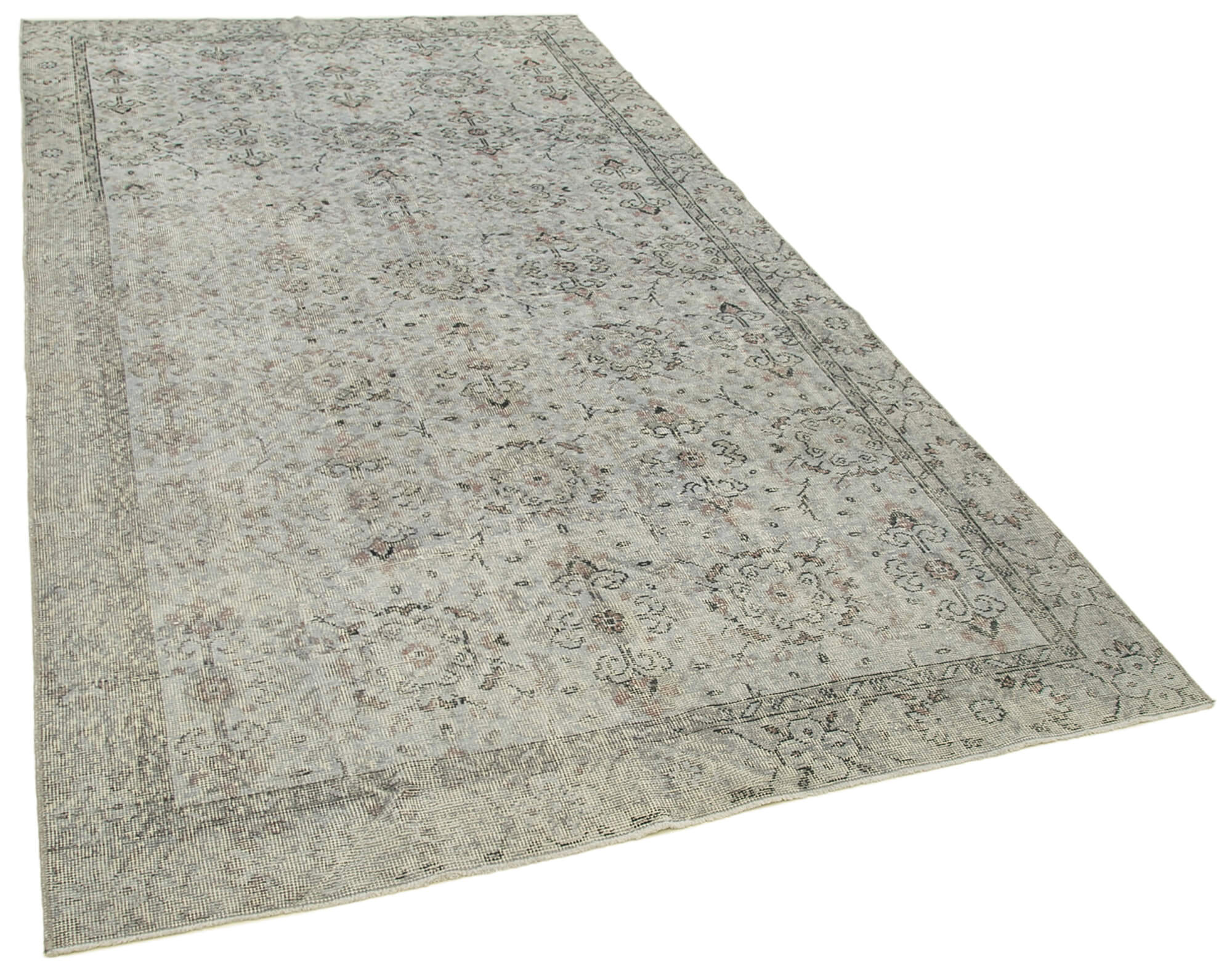 5 x 10 Grey Overdyed Rug - 5579