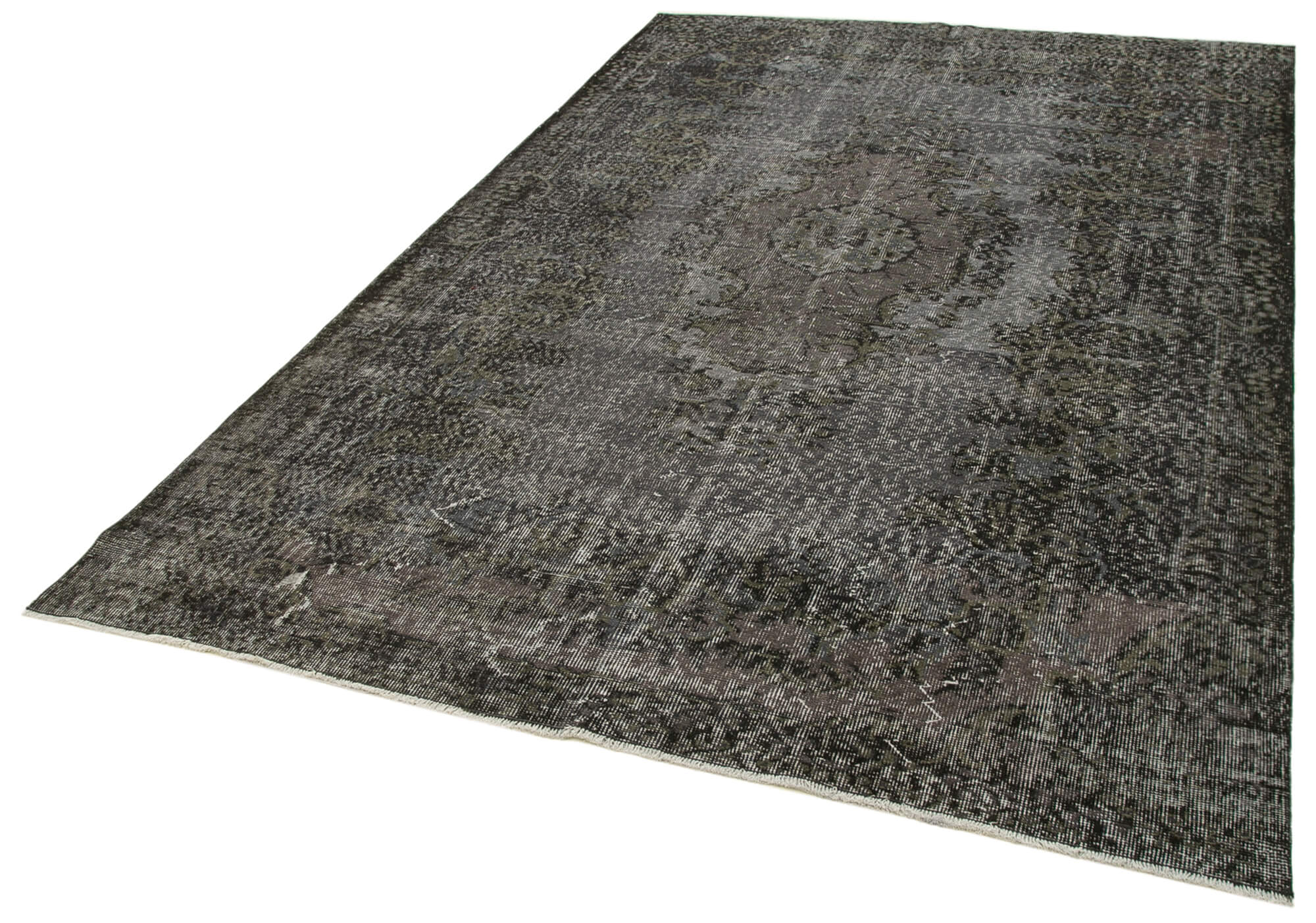 6 x 10 Black Overdyed Rug - 5583