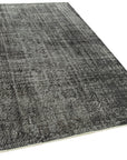 5 x 8 Black Overdyed Rug - 5589