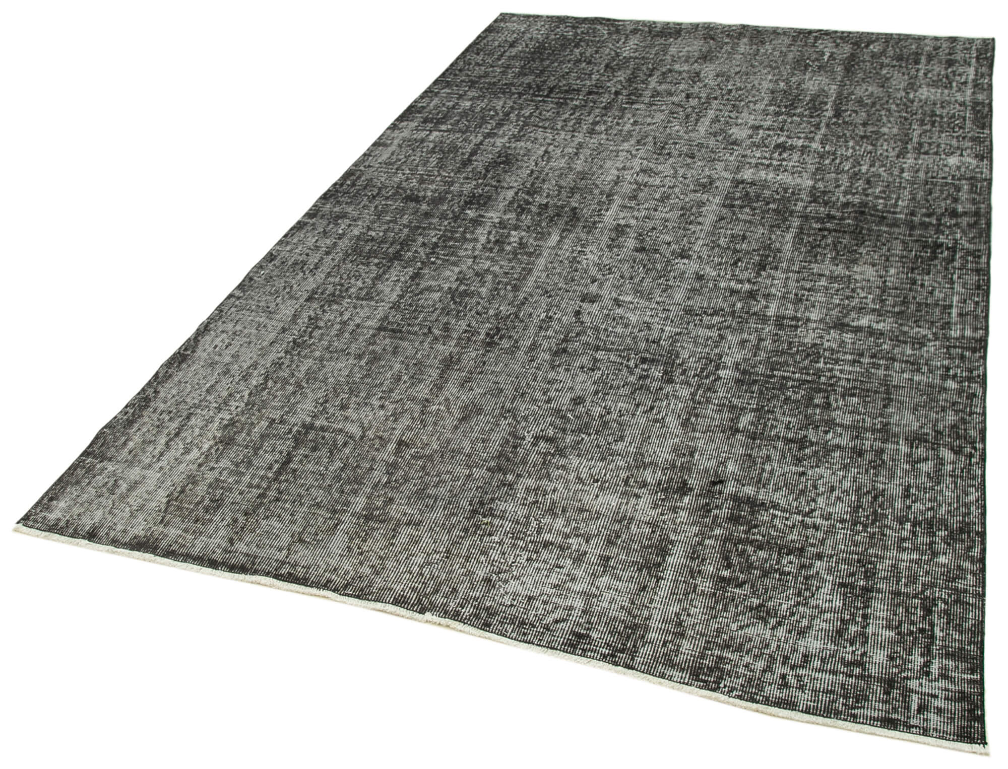 5 x 8 Black Overdyed Rug - 5589