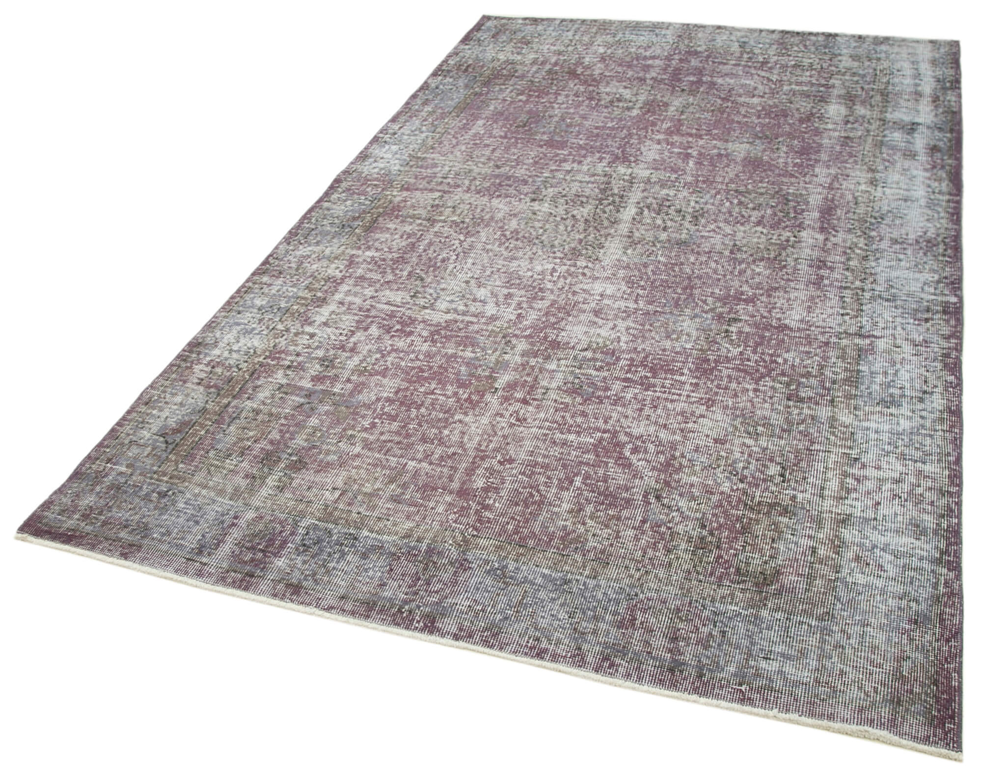 5 x 9 Purple Overdyed Rug - 5596