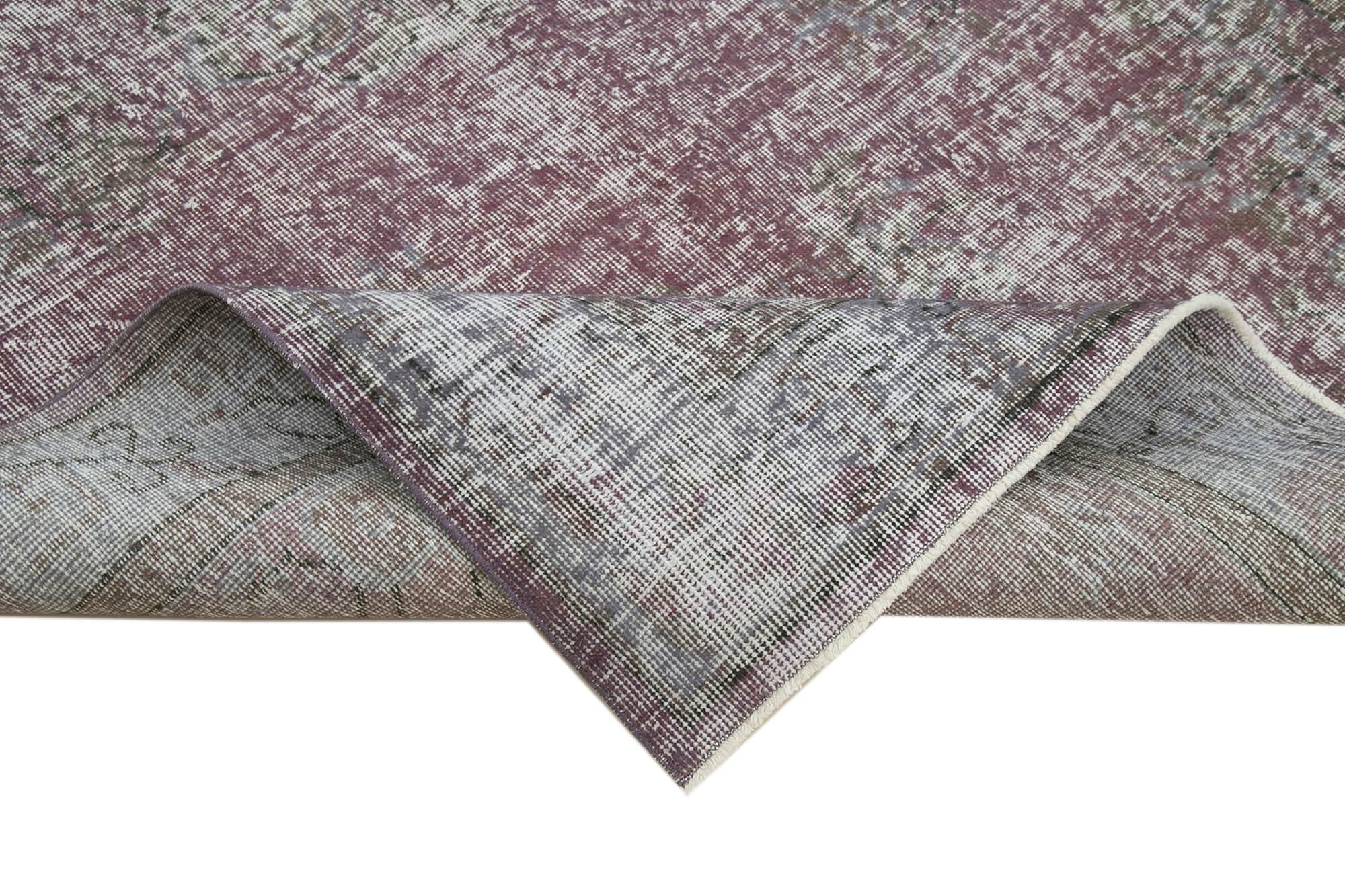 5 x 9 Purple Overdyed Rug - 5596