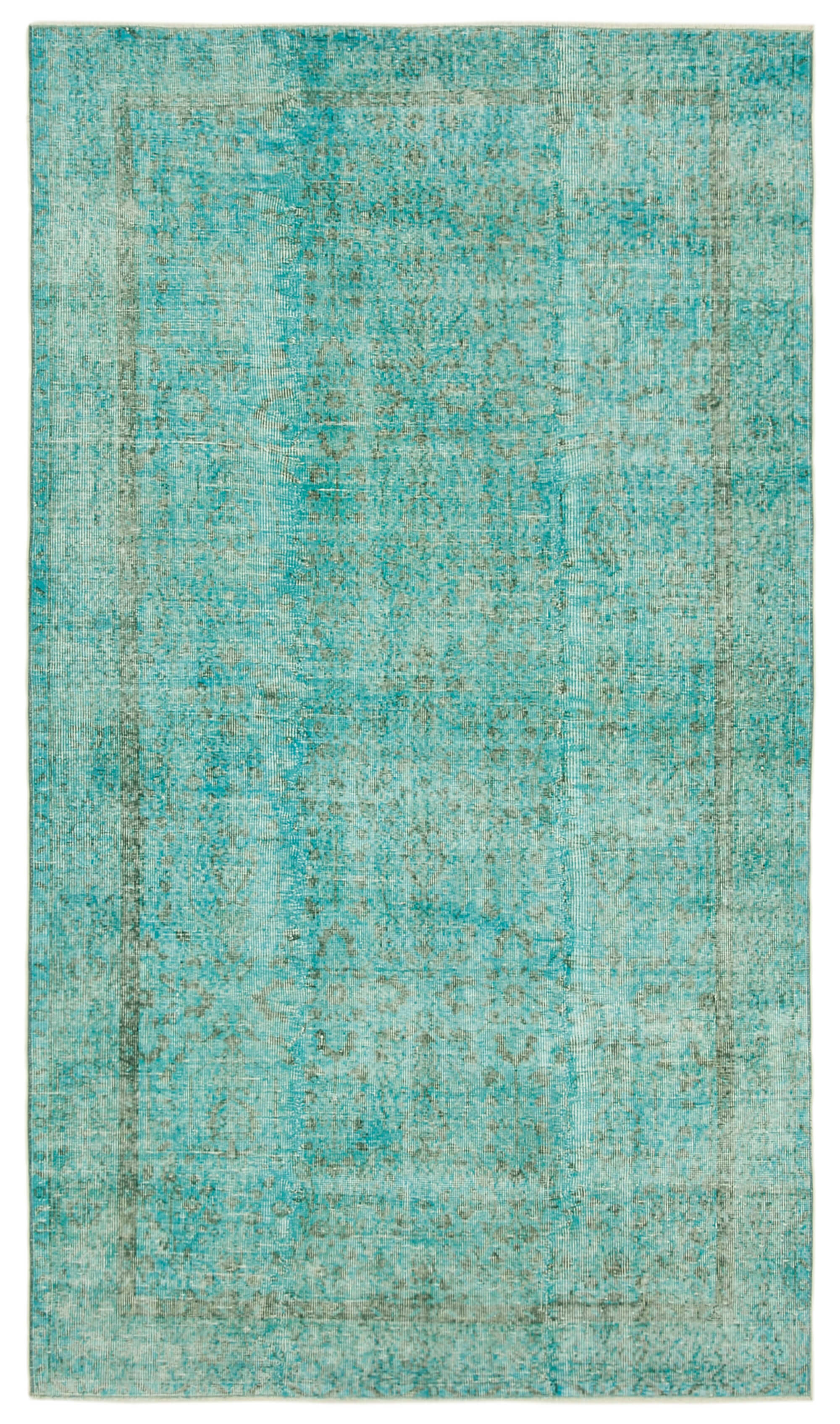 5 x 9 Turquoise Overdyed Rug - 5598