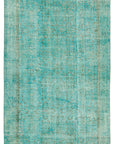 5 x 9 Turquoise Overdyed Rug - 5598