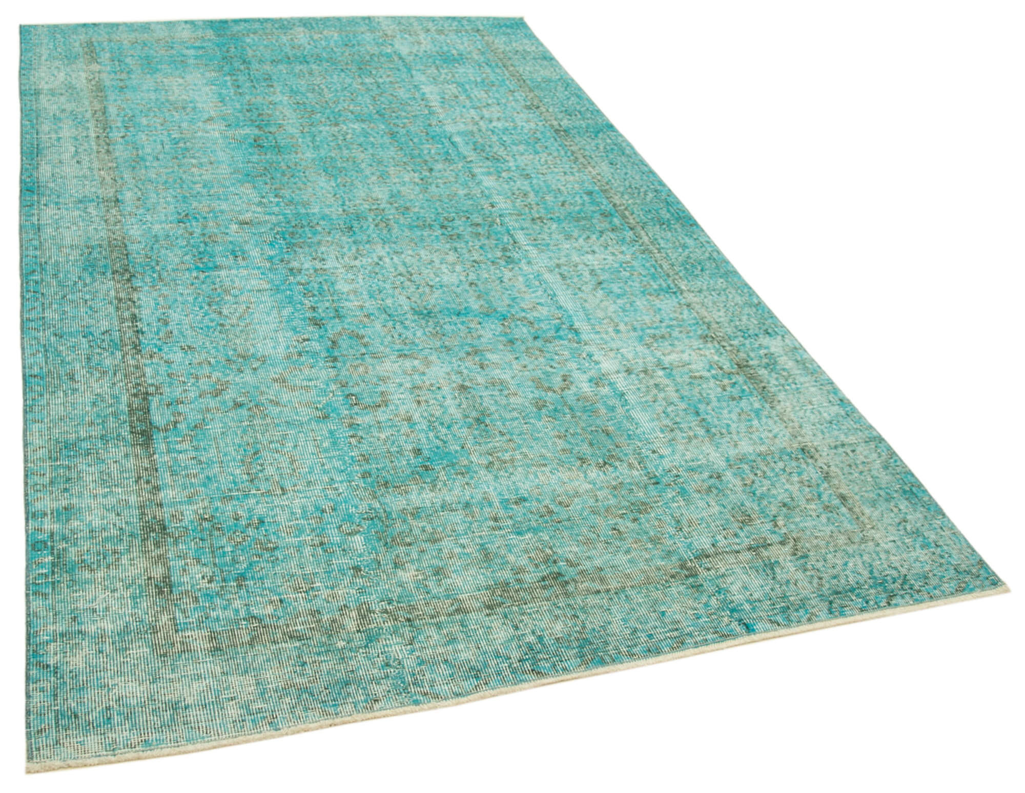 5 x 9 Turquoise Overdyed Rug - 5598