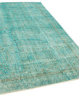 5 x 9 Turquoise Overdyed Rug - 5598