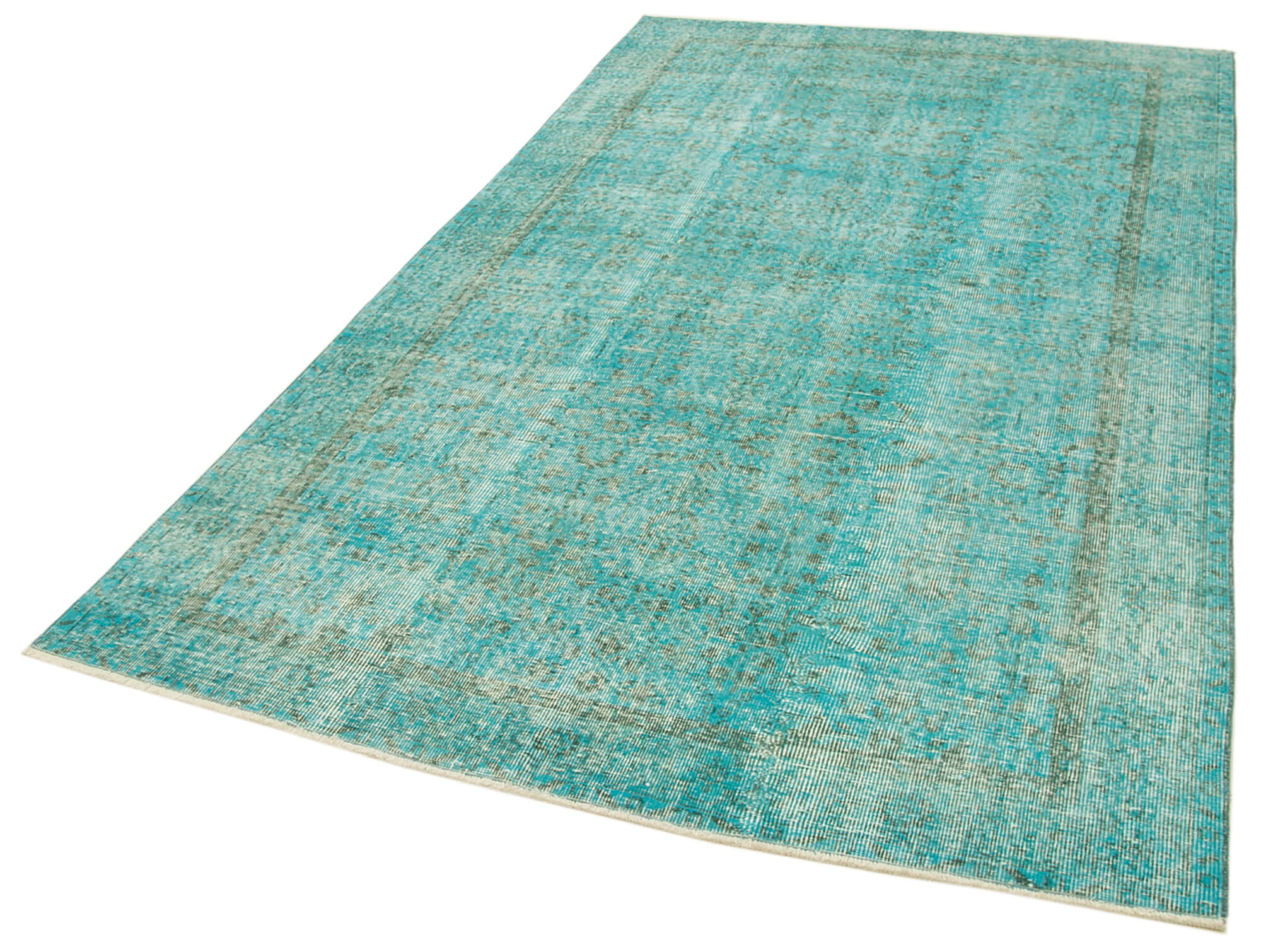 5 x 9 Turquoise Overdyed Rug - 5598