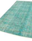 5 x 9 Turquoise Overdyed Rug - 5598