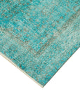 5 x 9 Turquoise Overdyed Rug - 5598