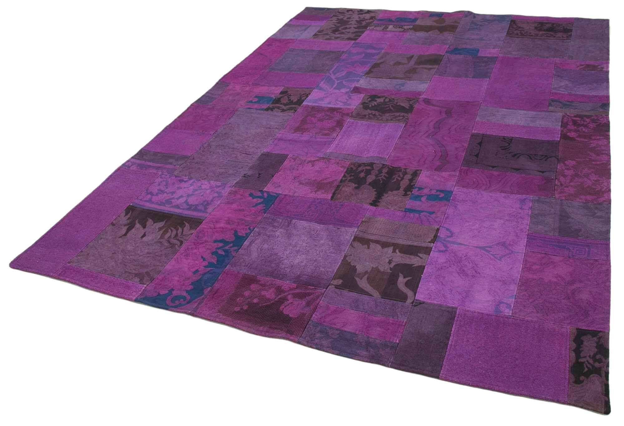 7 x 10 Purple Needlepoint Kilim Rug - 5649