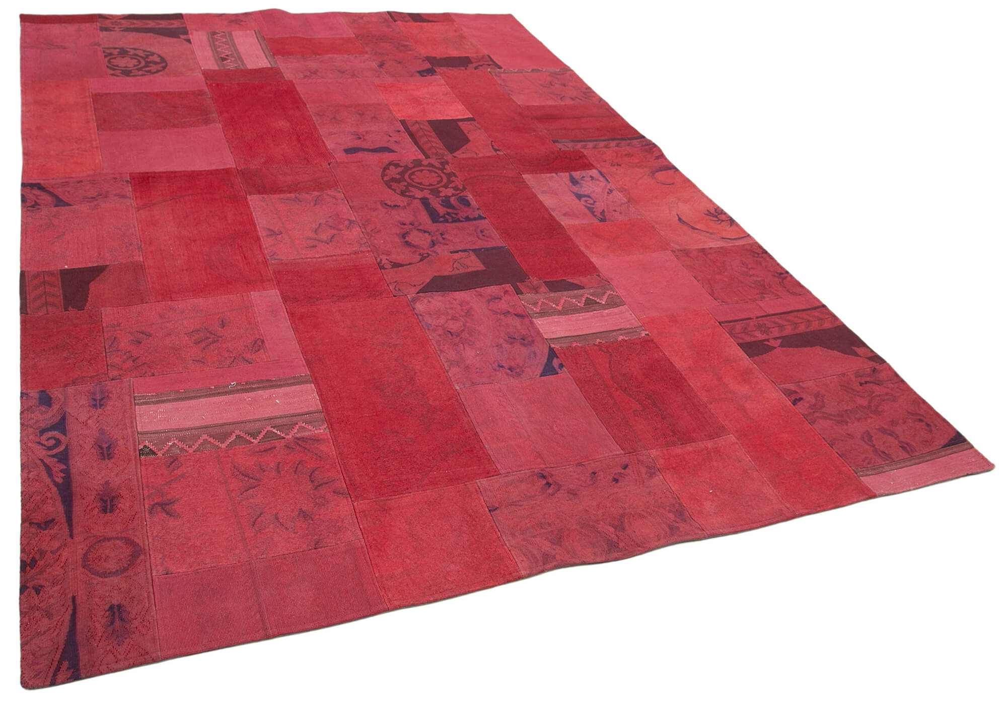 7 x 10 Red Needlepoint Kilim Rug - 5650