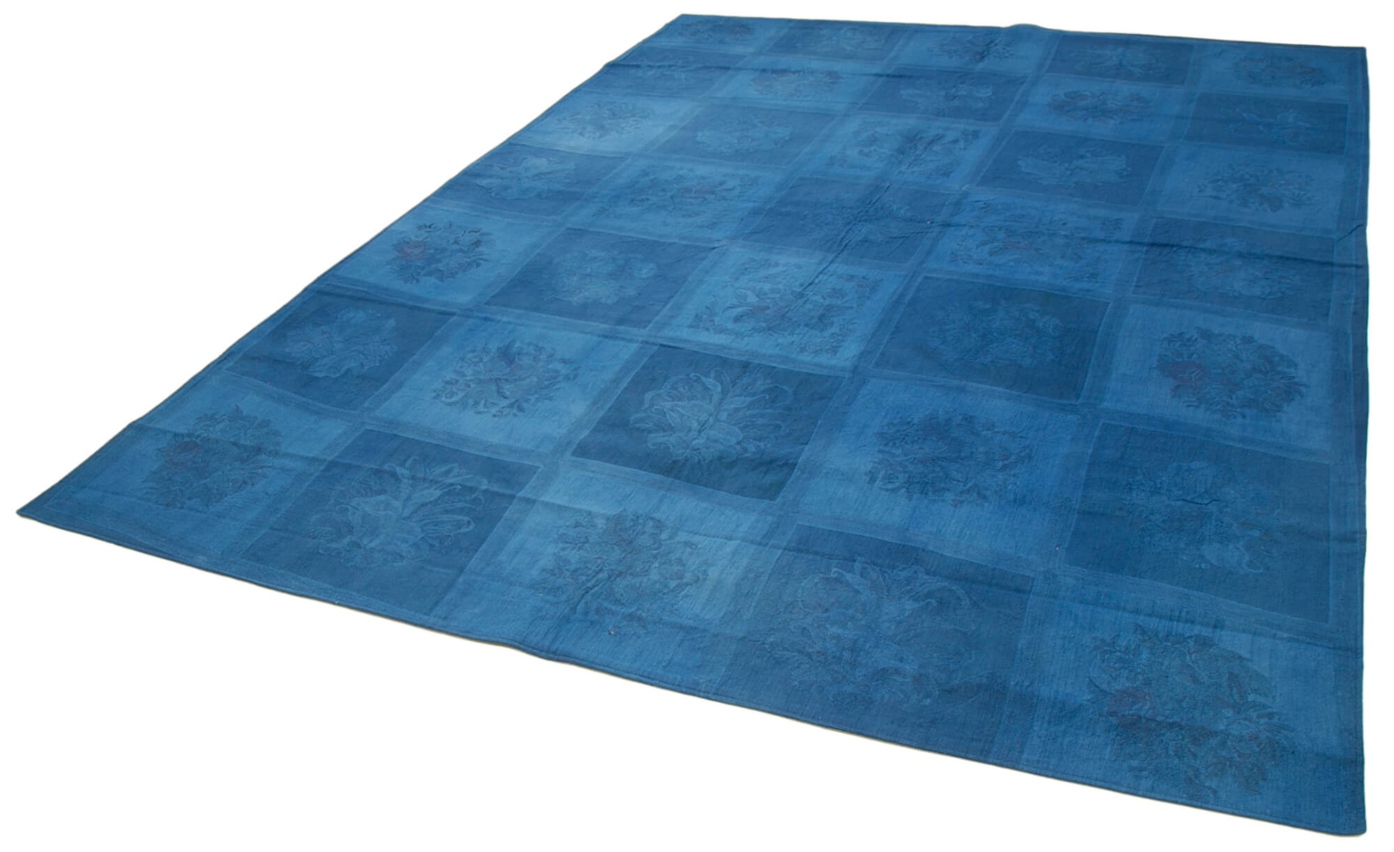 8 x 11 Blue Needlepoint Kilim Rug - 5702