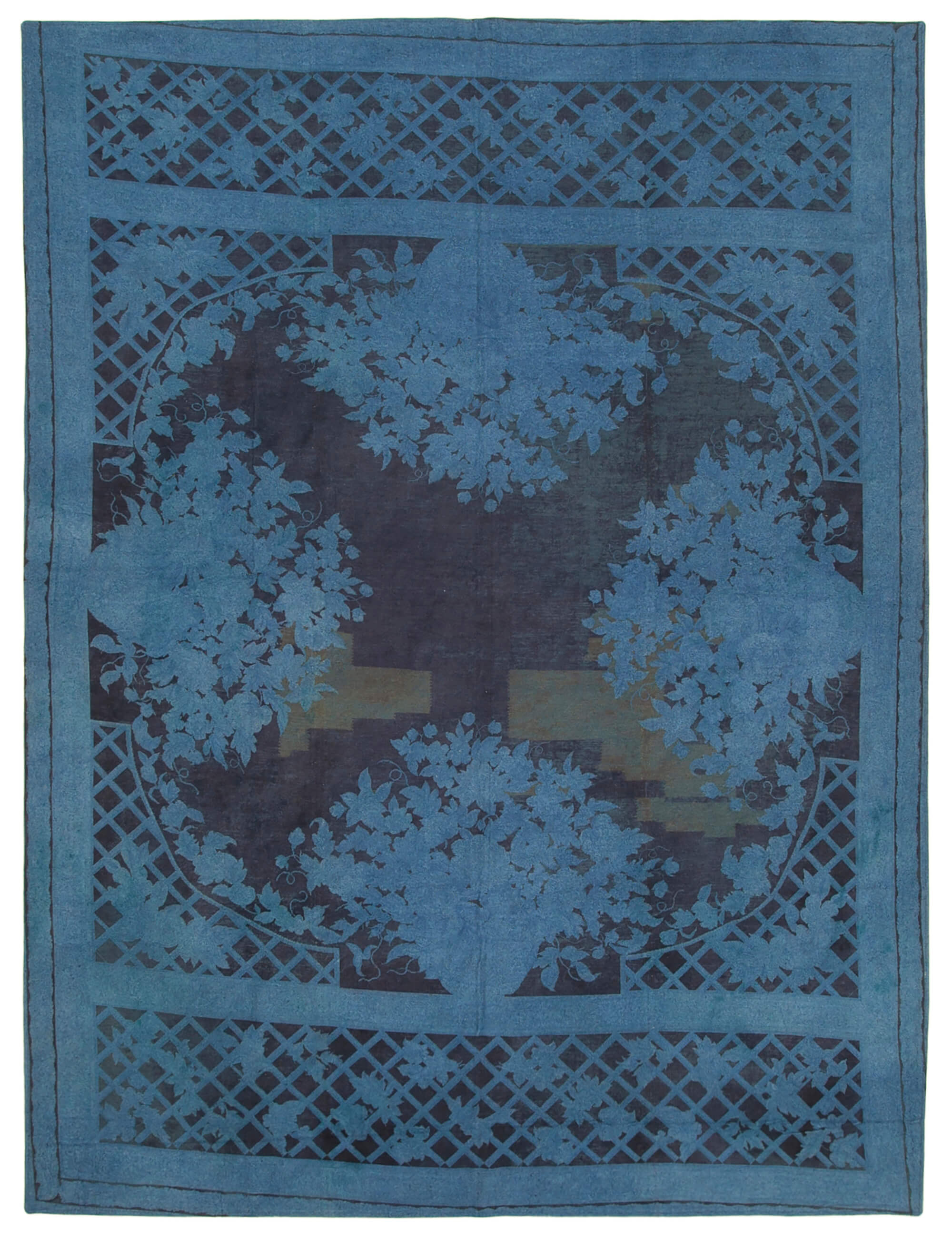 9 x 12 Blue Needlepoint Kilim Rug - 5706